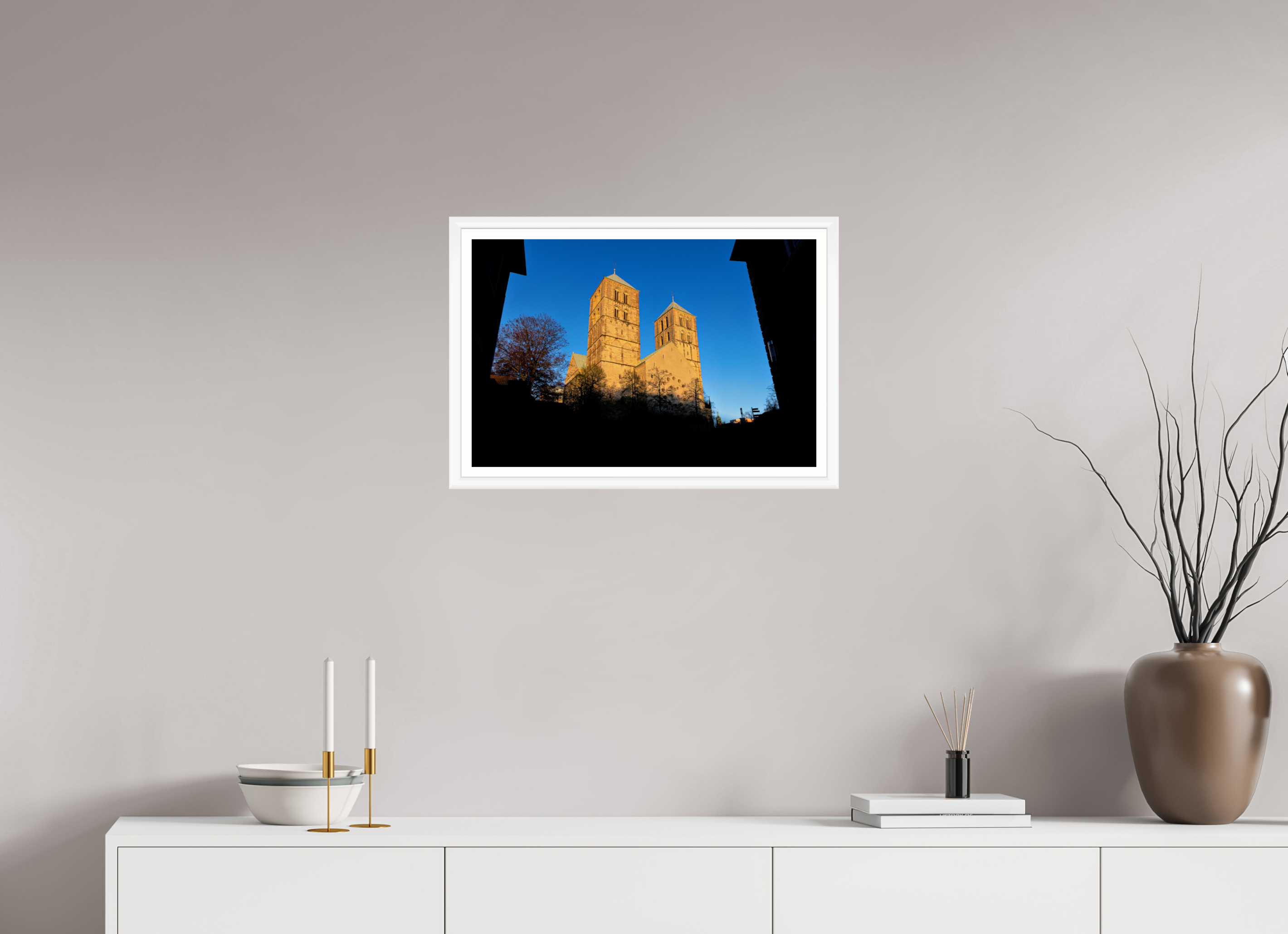 60 x 40 cm, Bern weiß und Rand Der Dom - Westseite