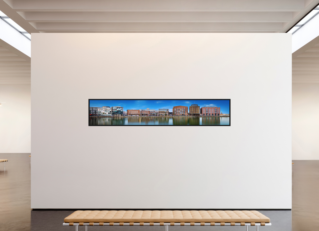280,3 x 50 cm, Floater Frame Der Hafen - Das Panorama