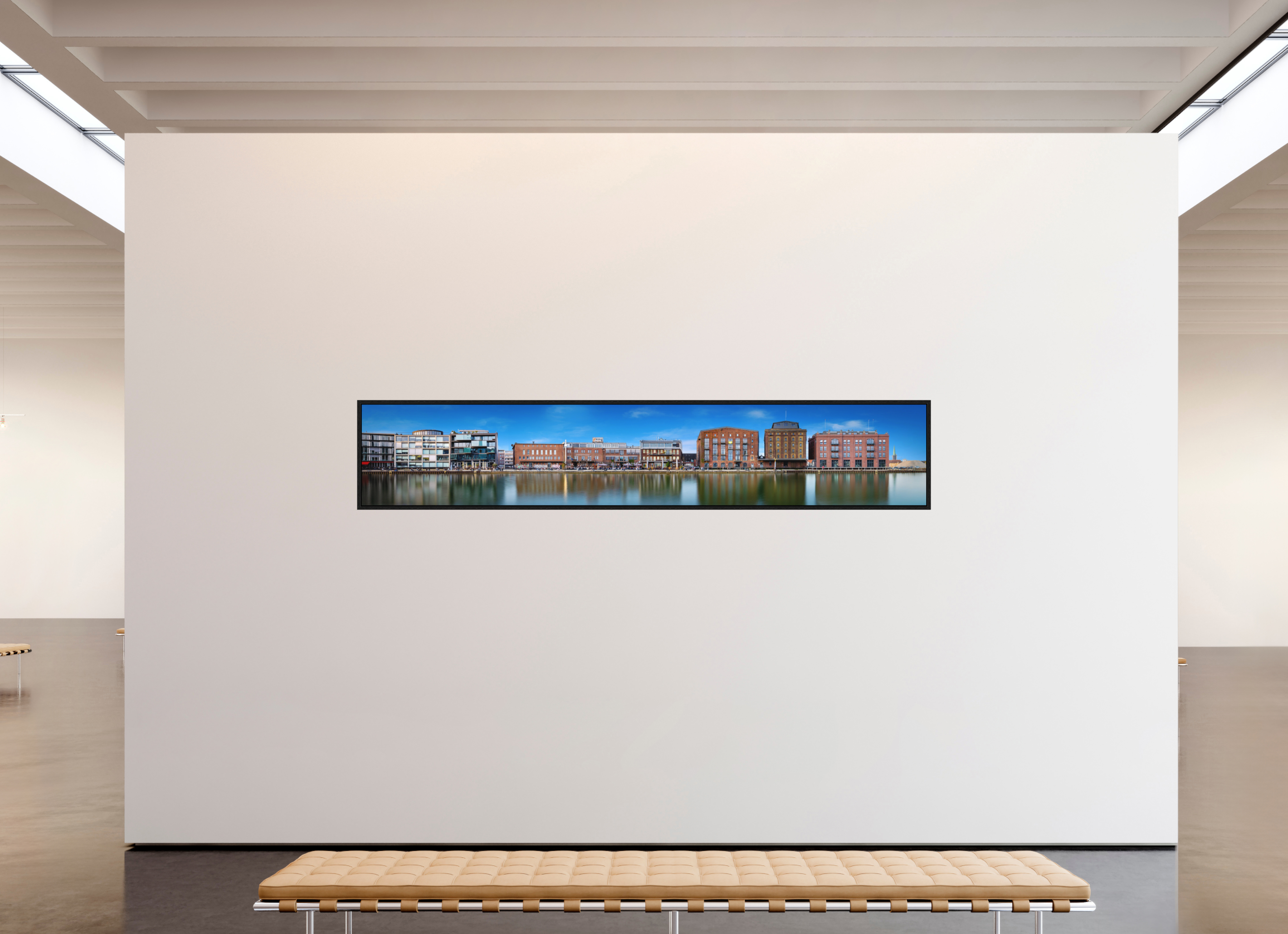 280,3 x 50 cm, Floater Frame Der Hafen - Das Panorama