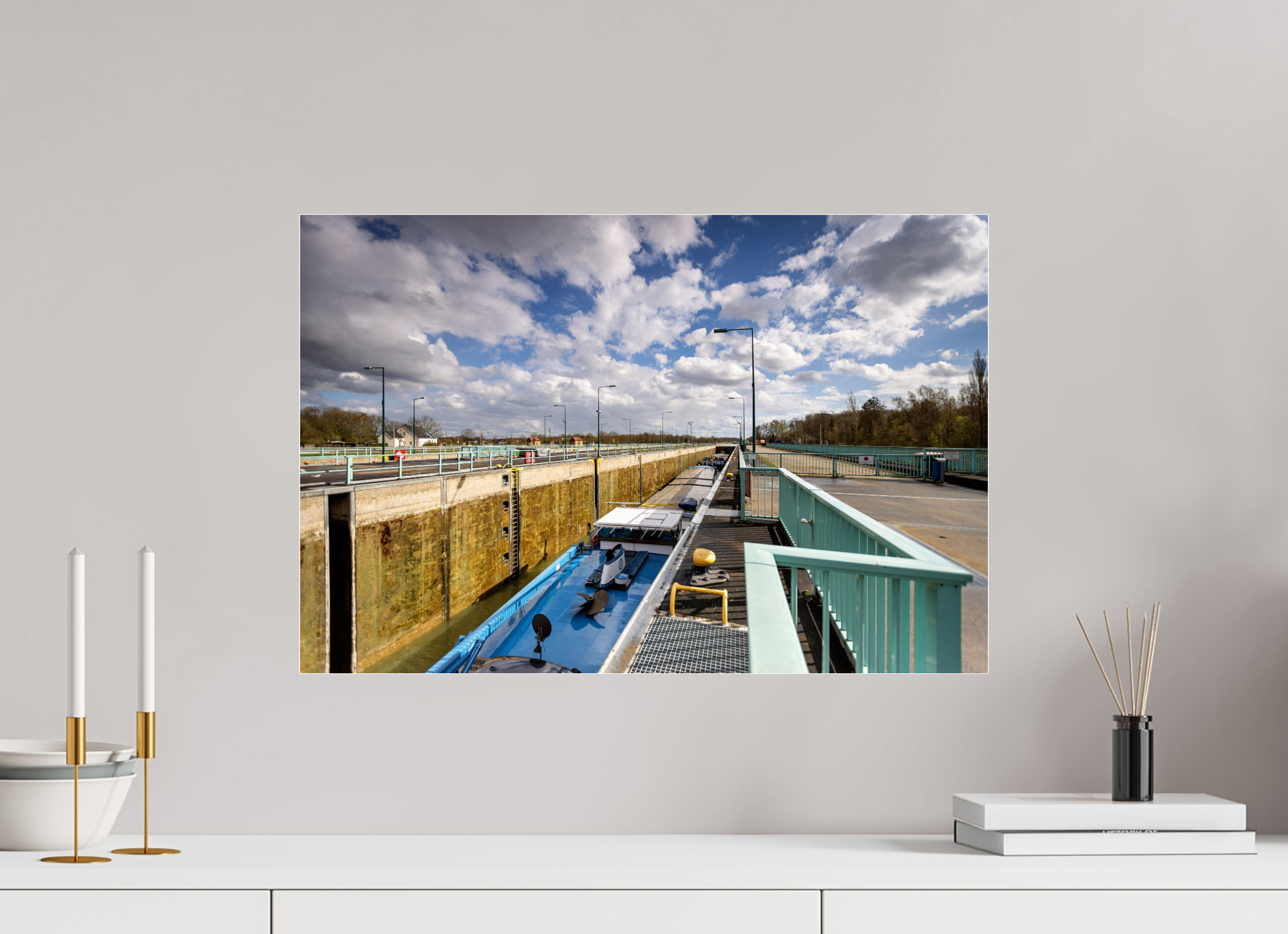 60 x 40 cm, Photo Print Under Acrylic Glass Die Schleuse