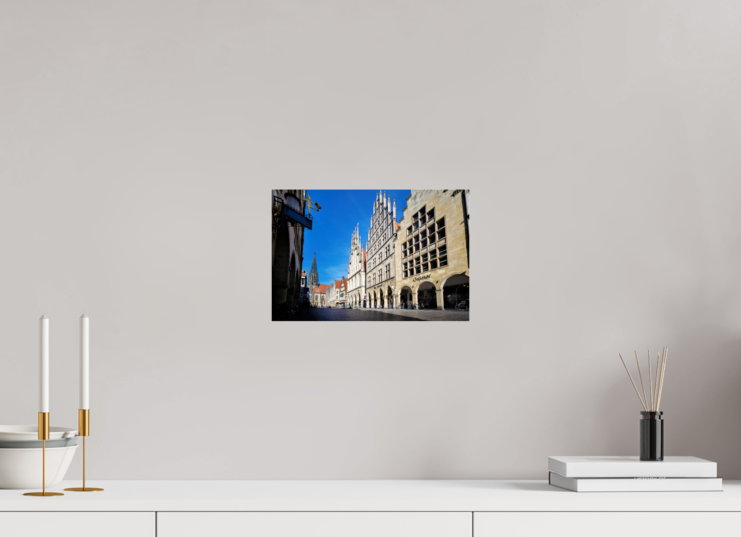 30 x 20 cm, Photo Print Under Acrylic Glass Prinzipalmarkt mit Lamberti