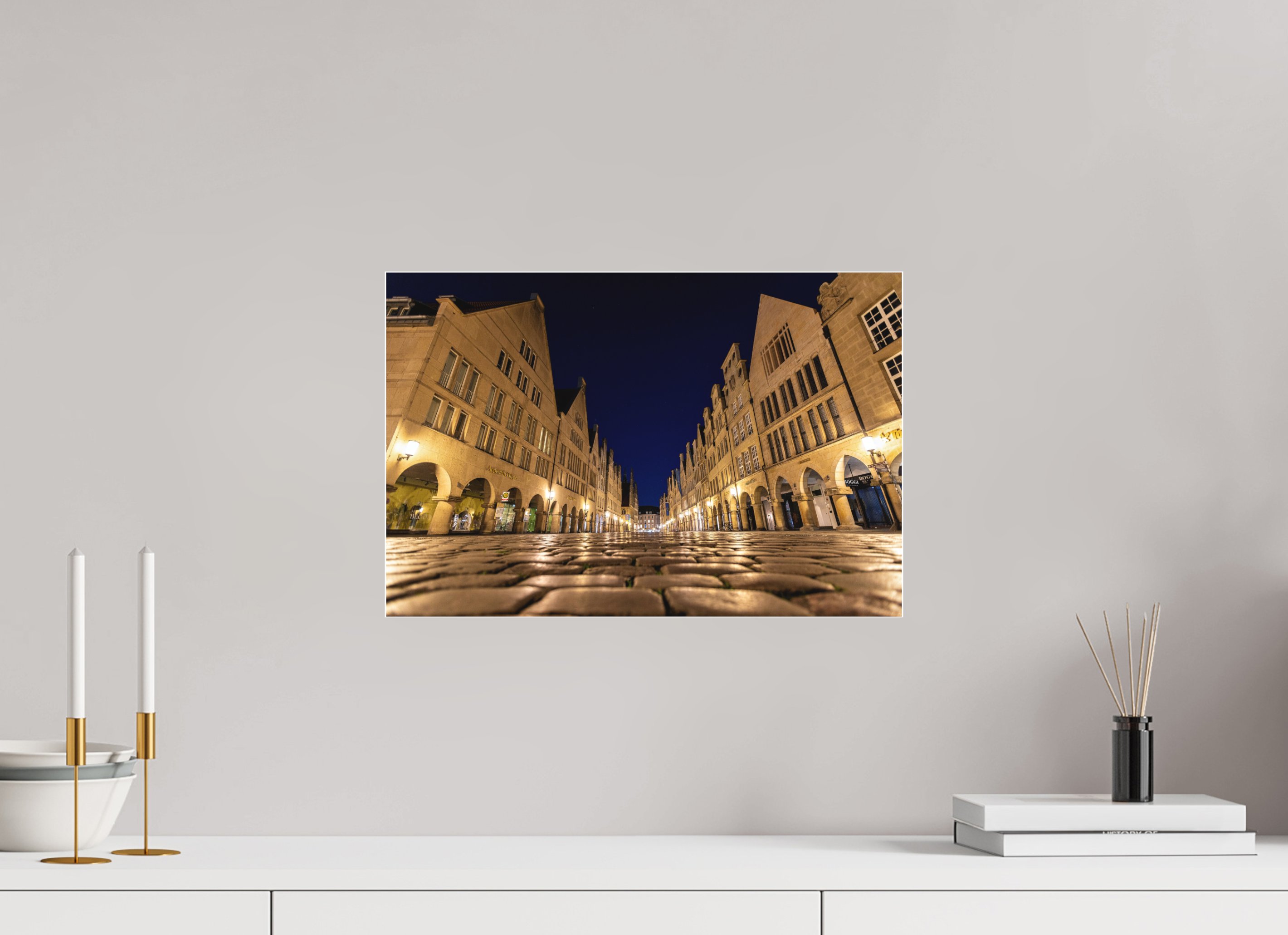 45 x 30 cm, Acrylglas Fine Art Pigmentdruck Prinzipalmarkt - Perspektive