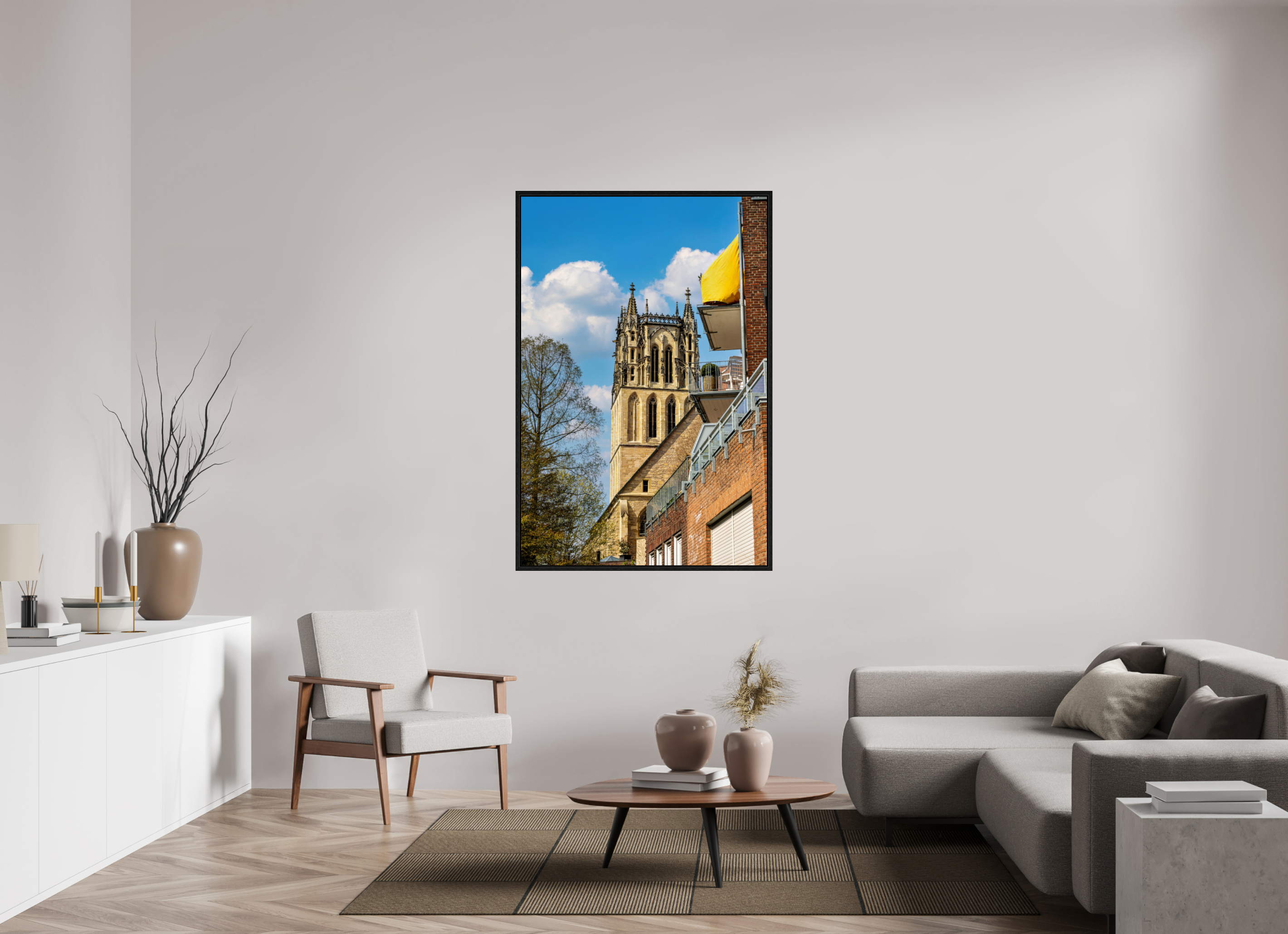 100 x 150 cm, Floater Frame Überwasserkirche - im Hochformat