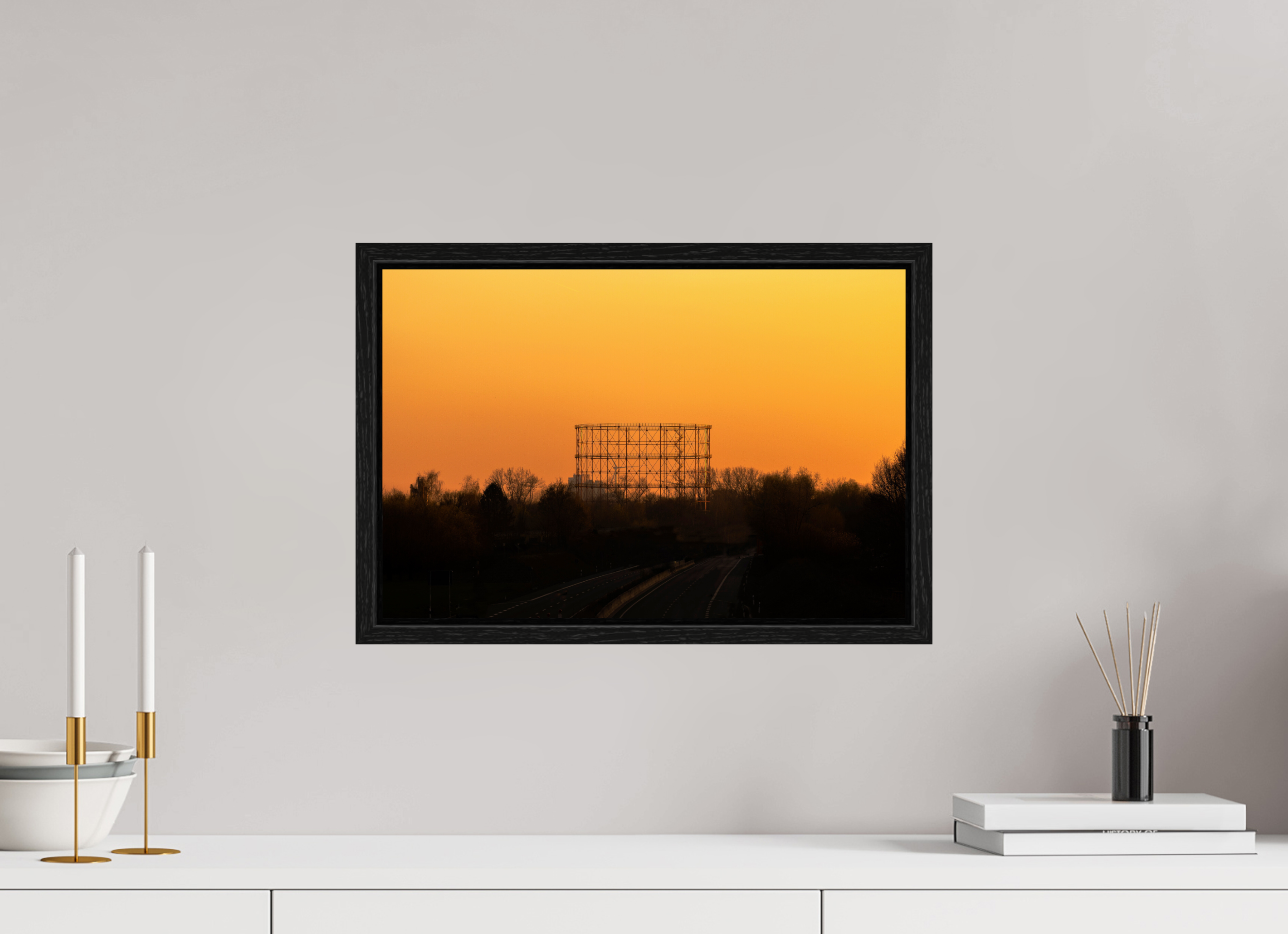 45 x 30 cm, Floater Frame Der Gasometer