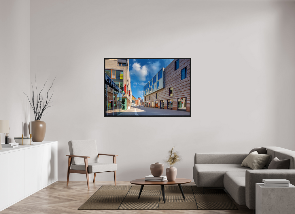 150 x 100 cm, Floater Frame Die Stubengasse