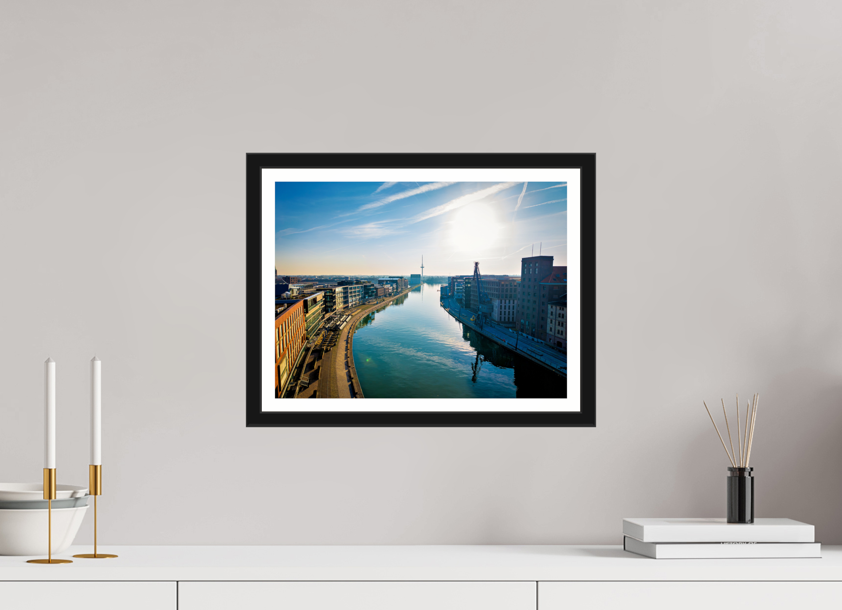 40 x 30 cm, Bern und Rand Münster Hafen – Ruhe zwischen Stahl und Wasser