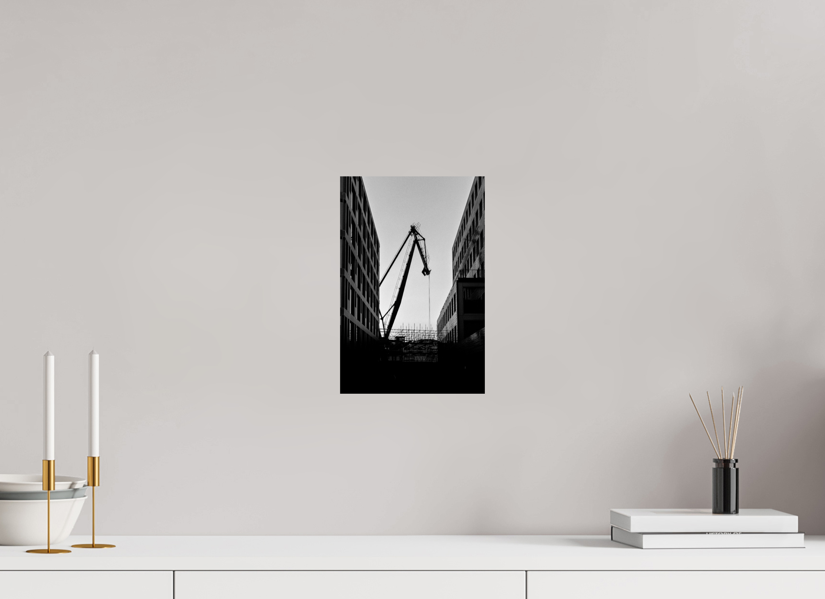 20 x 30 cm, Baryta - Fine Art Der Hafenkran im Hochformat