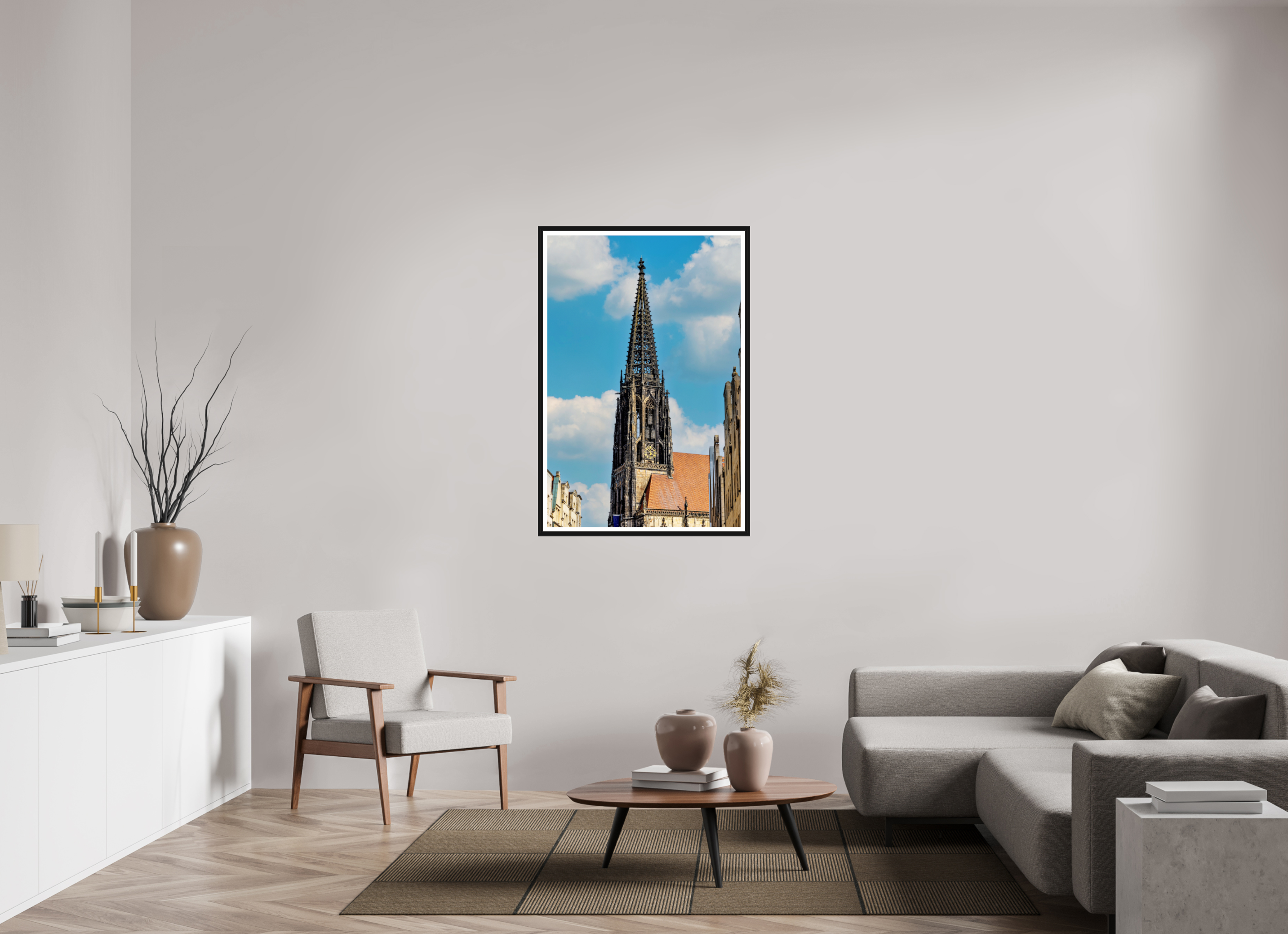 80 x 120 cm, Bern und Rand Lambertikirche - Der Turm