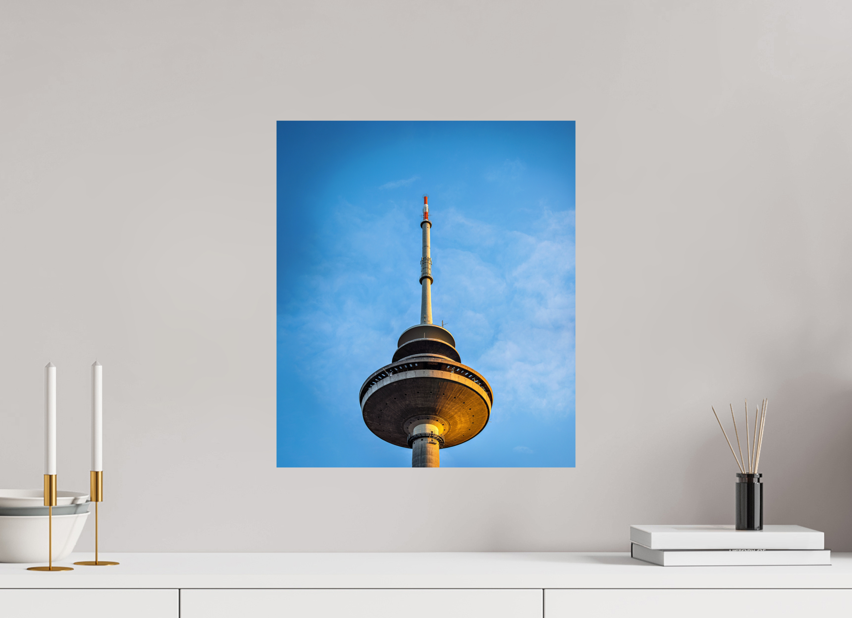 40 x 46,4 cm, Photo Print On Fuji Crystal DP II Der Fernsehturm - Die Spitze