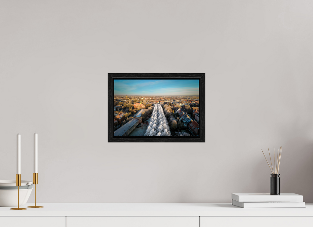 30 x 20 cm, Floater Frame Promenade im Winter