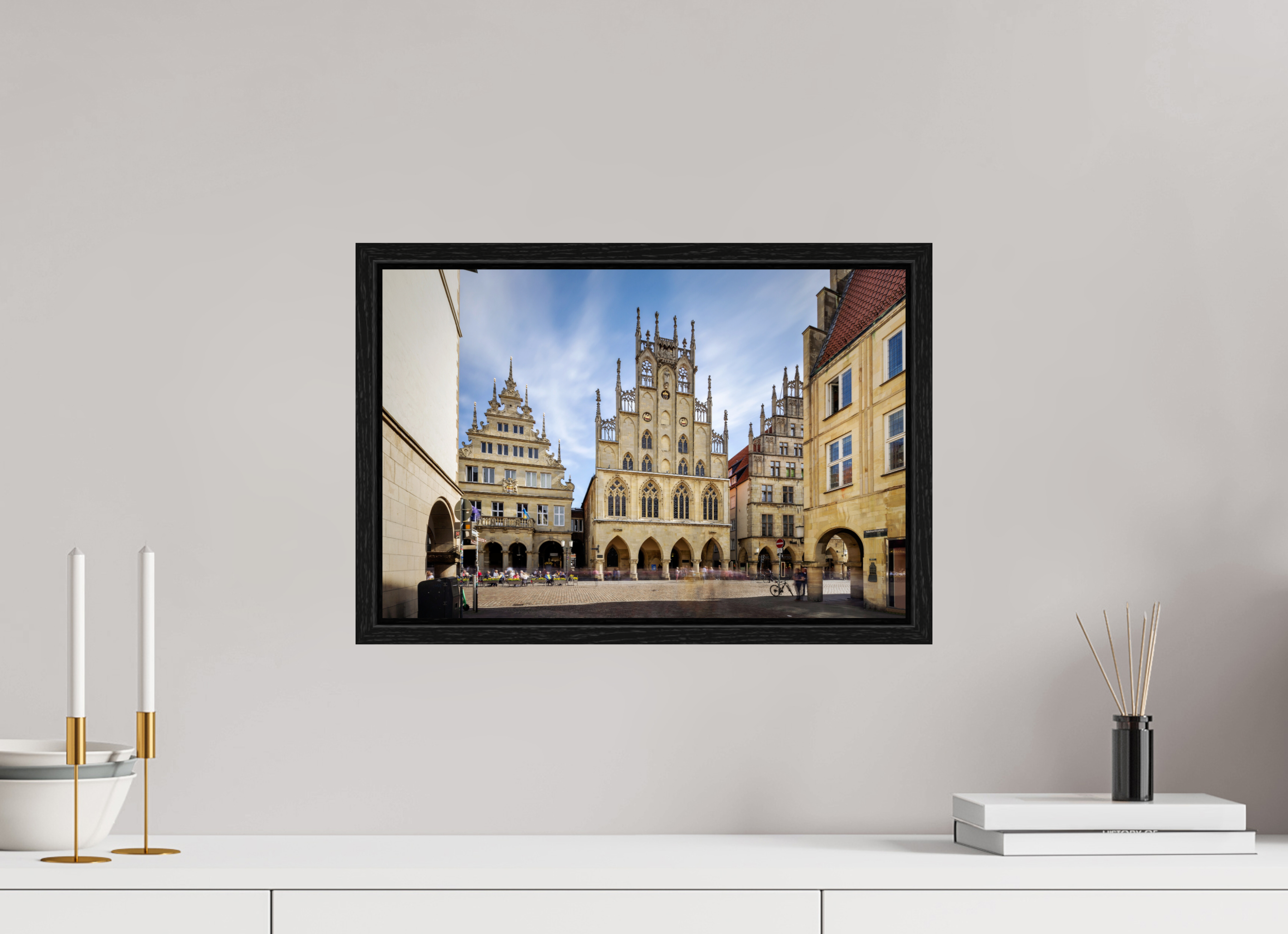 45 x 30 cm, Floater Frame Das Rathaus