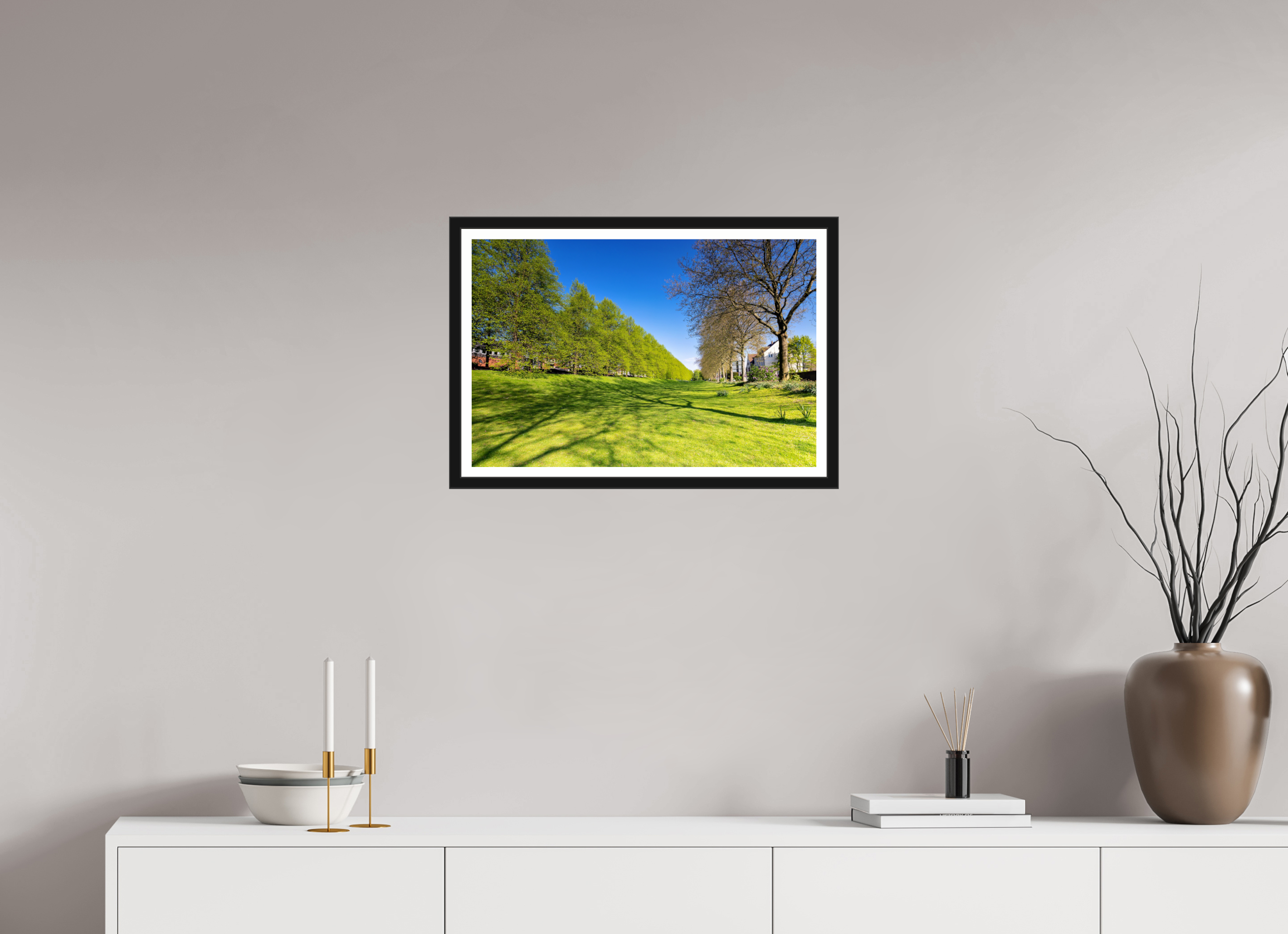 60 x 40 cm, Bern und Rand Graben neben der Promenade