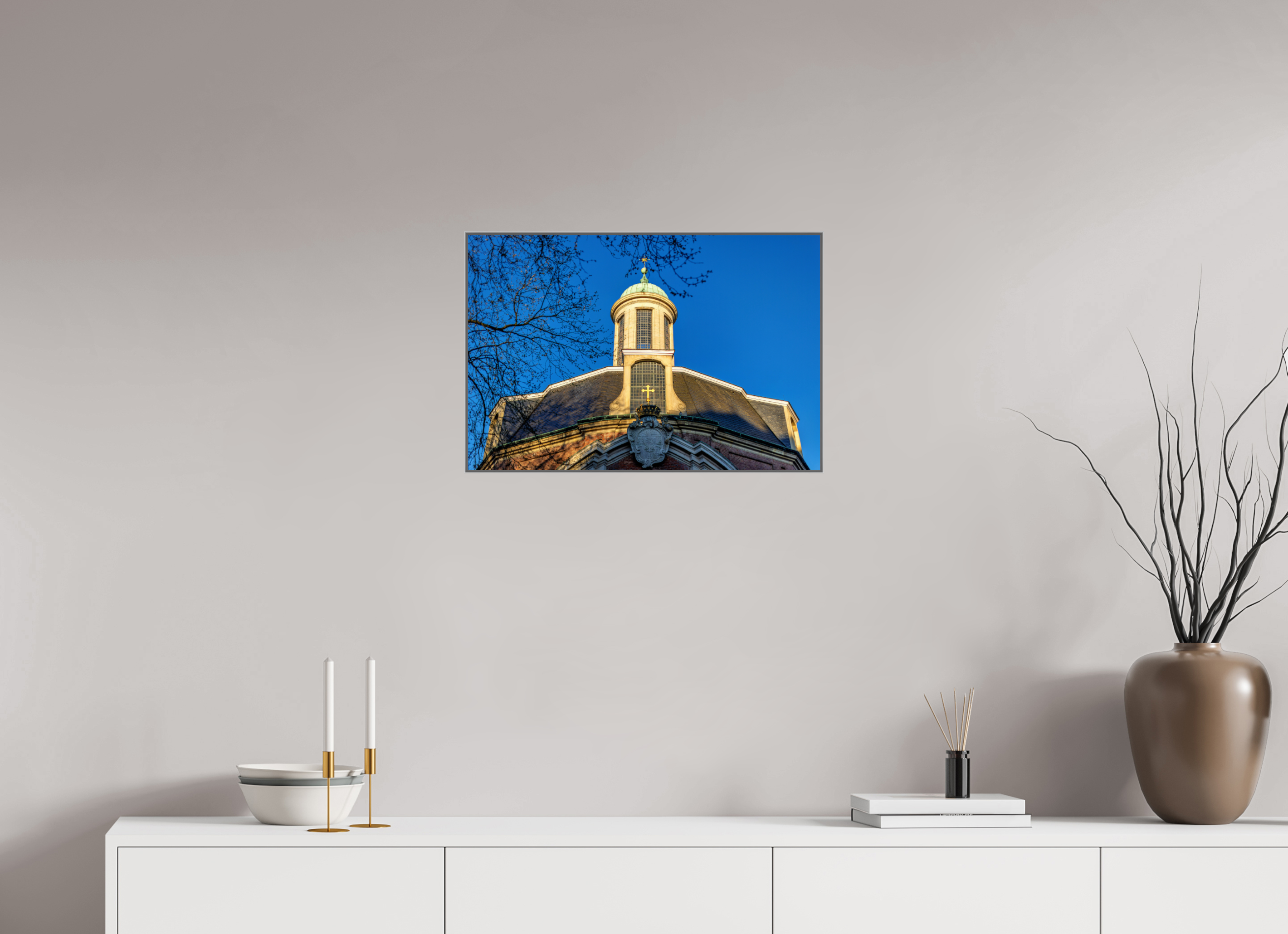 60 x 40 cm, Alurahmen 25mm Clemeskirche