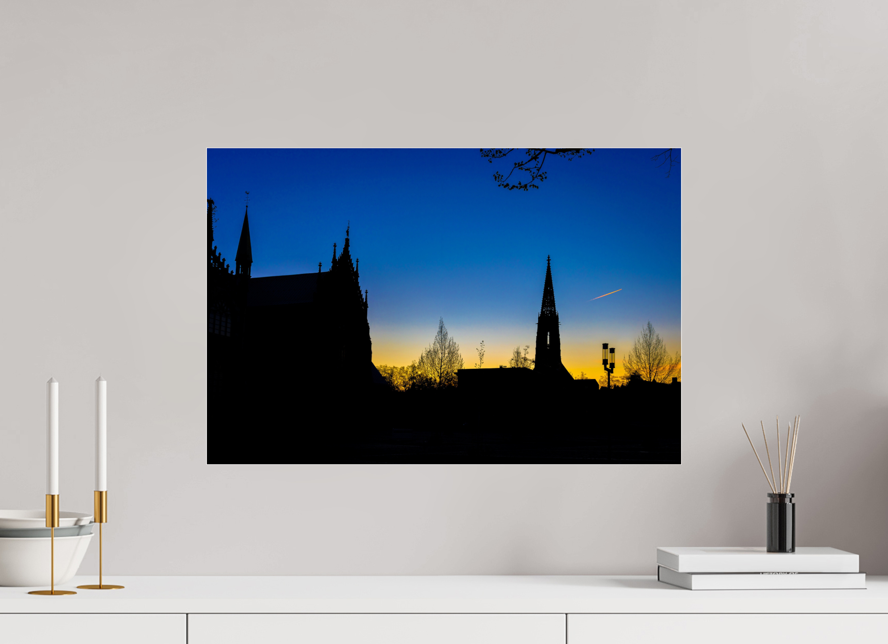 60 x 40 cm, Photo Print Under Acrylic Glass Lamberti - Dom bei Sonnenaufgang