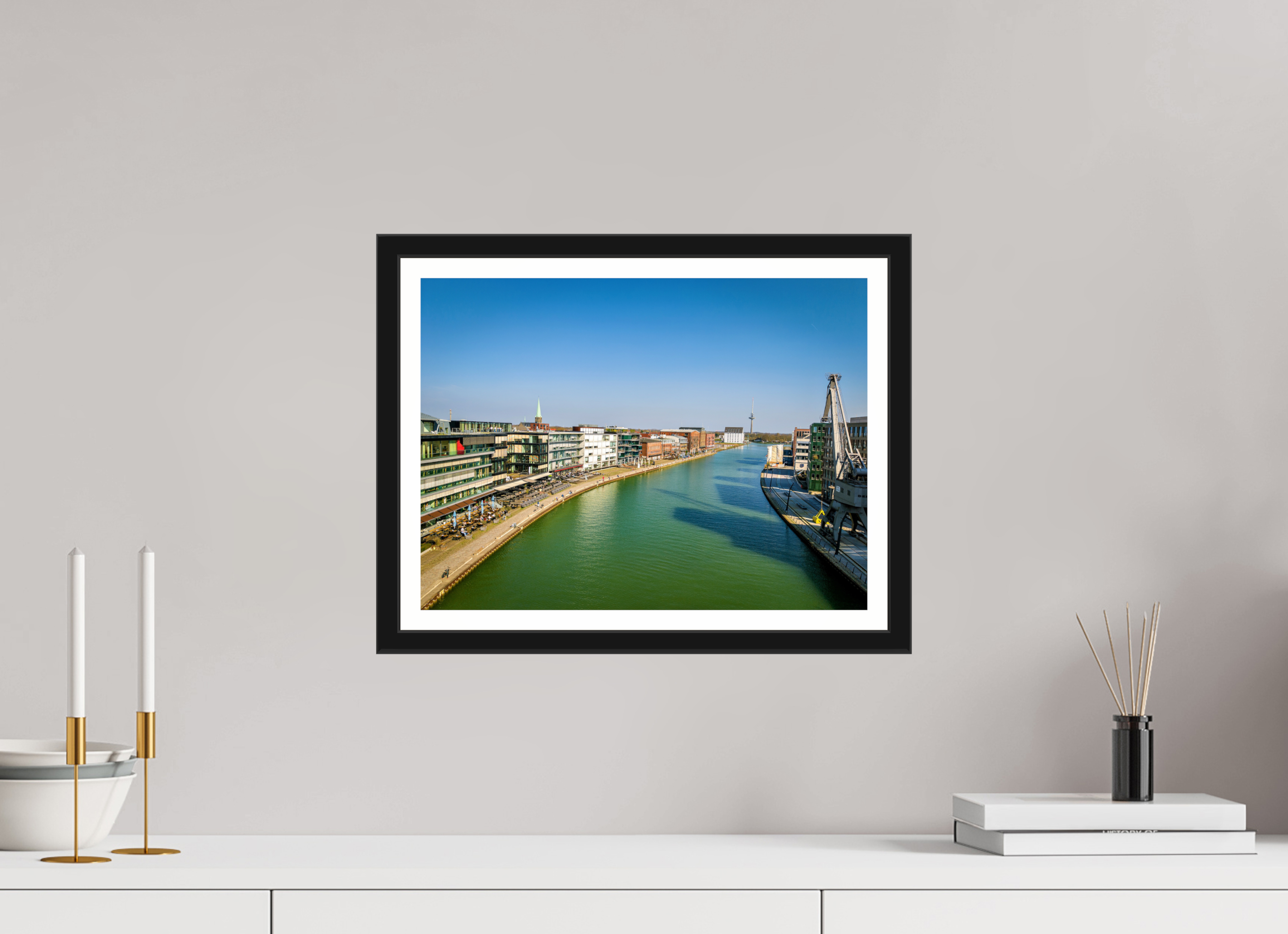 40 x 30 cm, Bern und Rand Münster Hafen – Ruhe zwischen Stahl und Wasser