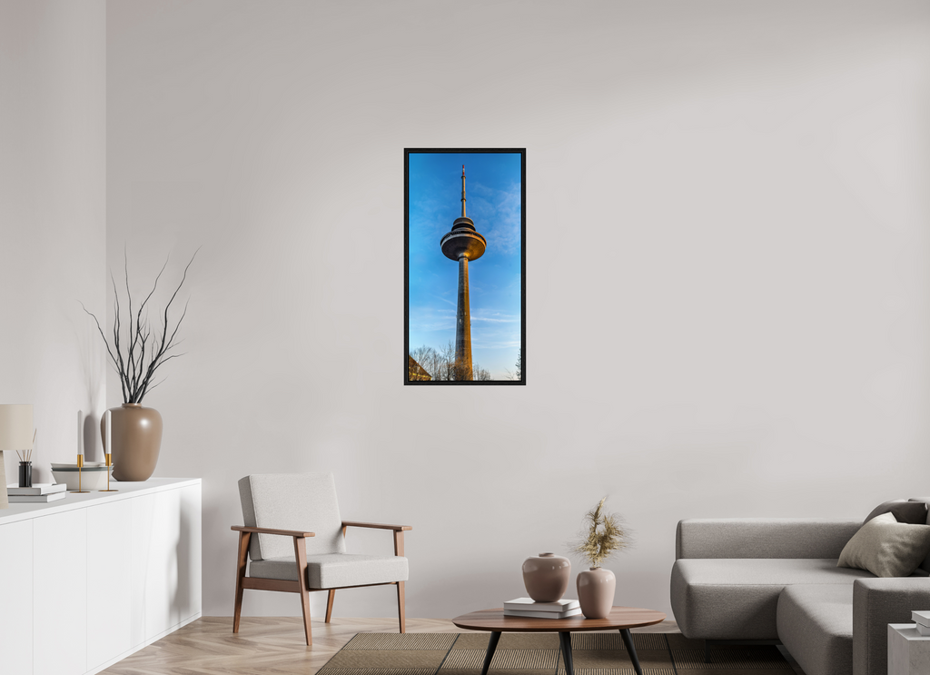 50 x 101,3 cm, Floater Frame Der Fernsehturm - ganz
