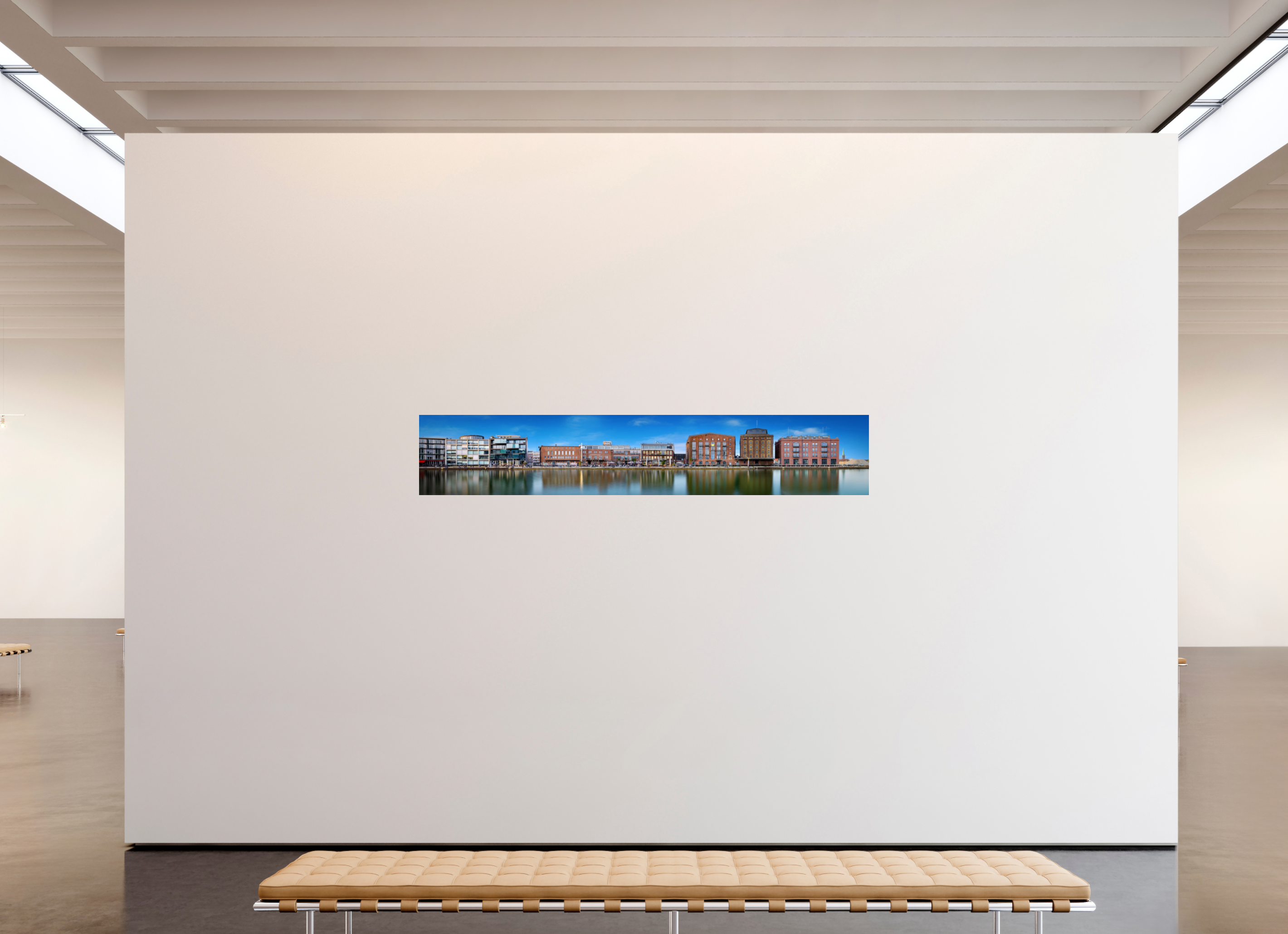 224,2 x 40 cm, Photo Print Under Acrylic Glass Der Hafen - Das Panorama