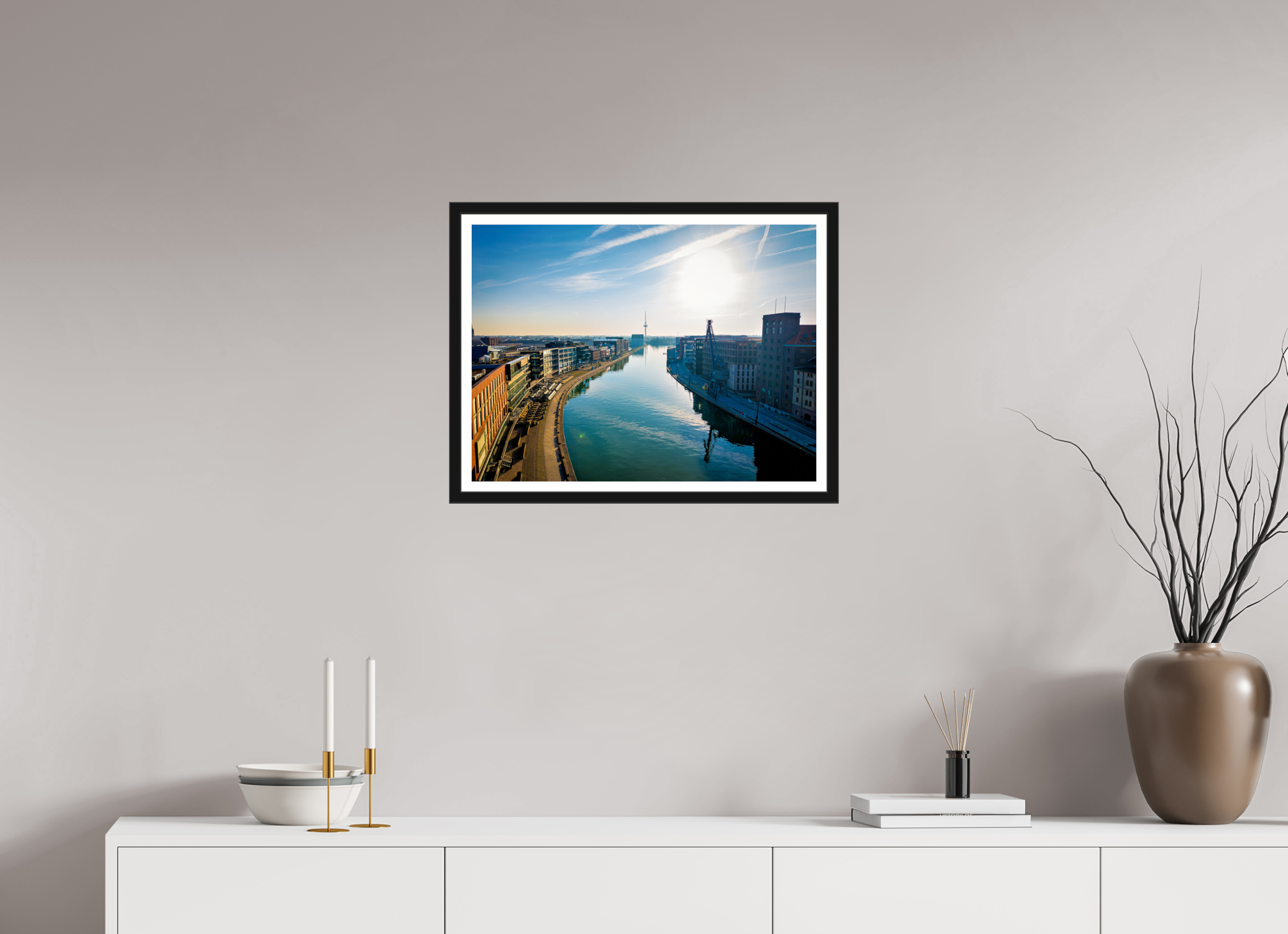 60 x 45 cm, Bern und Rand Münster Hafen – Ruhe zwischen Stahl und Wasser