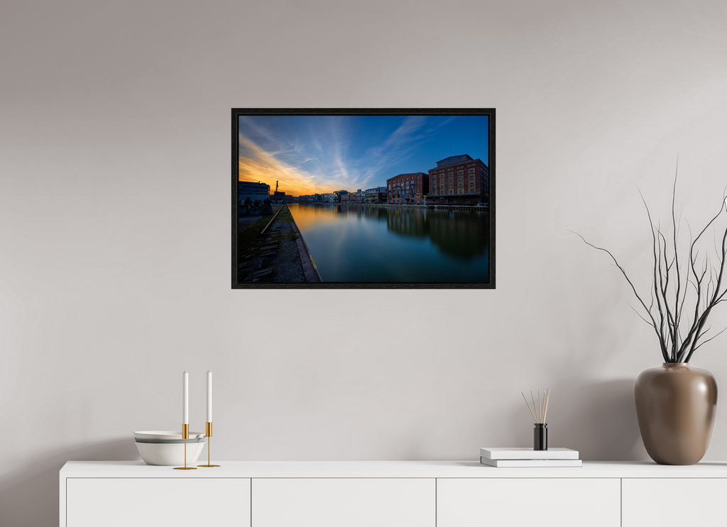 75 x 50 cm, Floater Frame Der Hafen im Überblick Teil 2