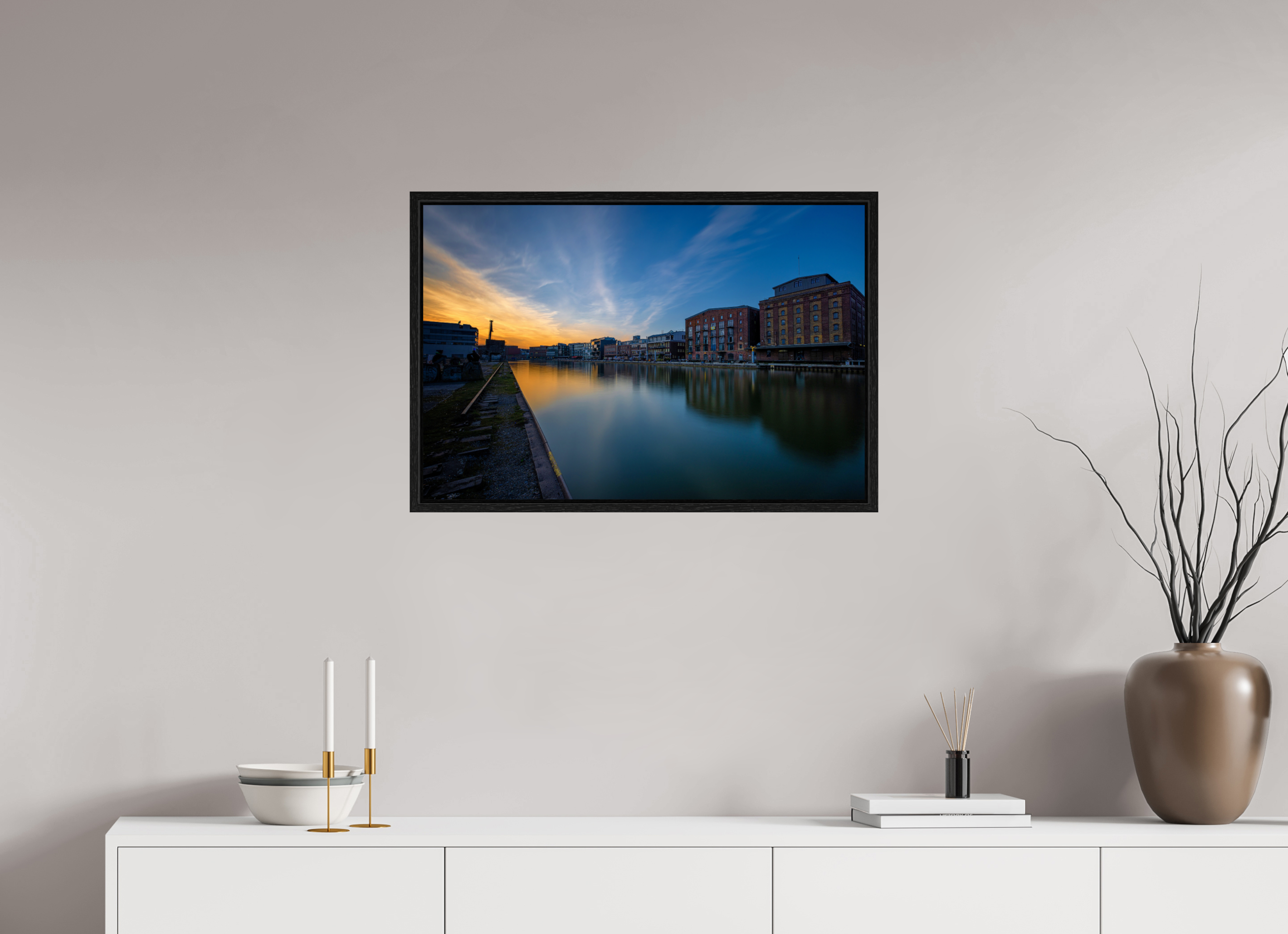 75 x 50 cm, Floater Frame Der Hafen im Überblick Teil 2