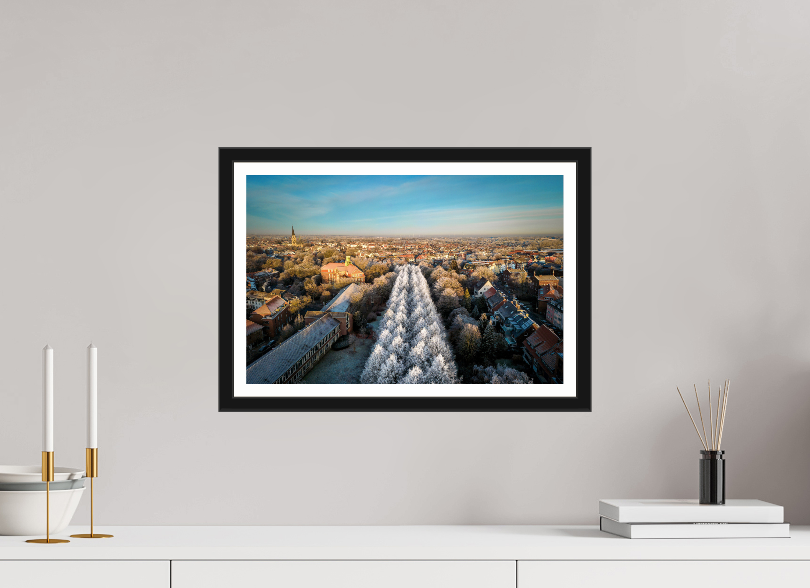 45 x 30 cm, Bern und Rand Promenade im Winter