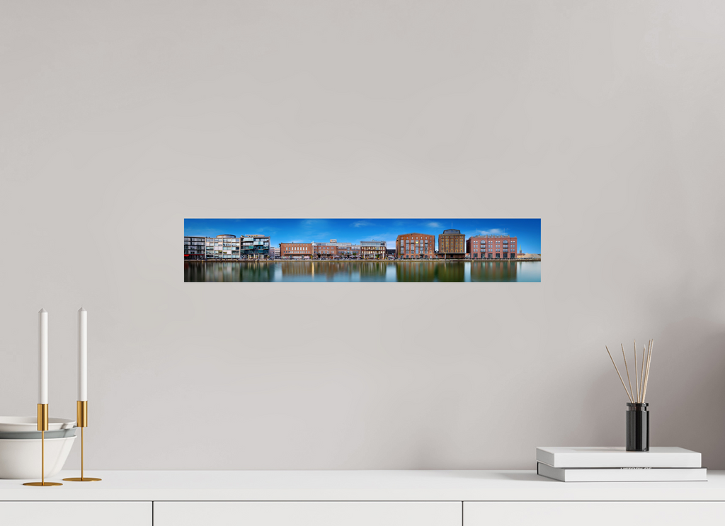 56,1 x 10 cm, Baryta - Fine Art Der Hafen - Das Panorama