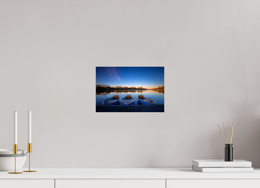 30 x 20 cm, Photo Print On Fuji Crystal DP II Der Aasee / Drei Boote
