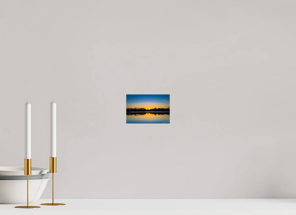 15 x 10 cm, Baryta - Fine Art Der Aasee bei Sonnenaufgang