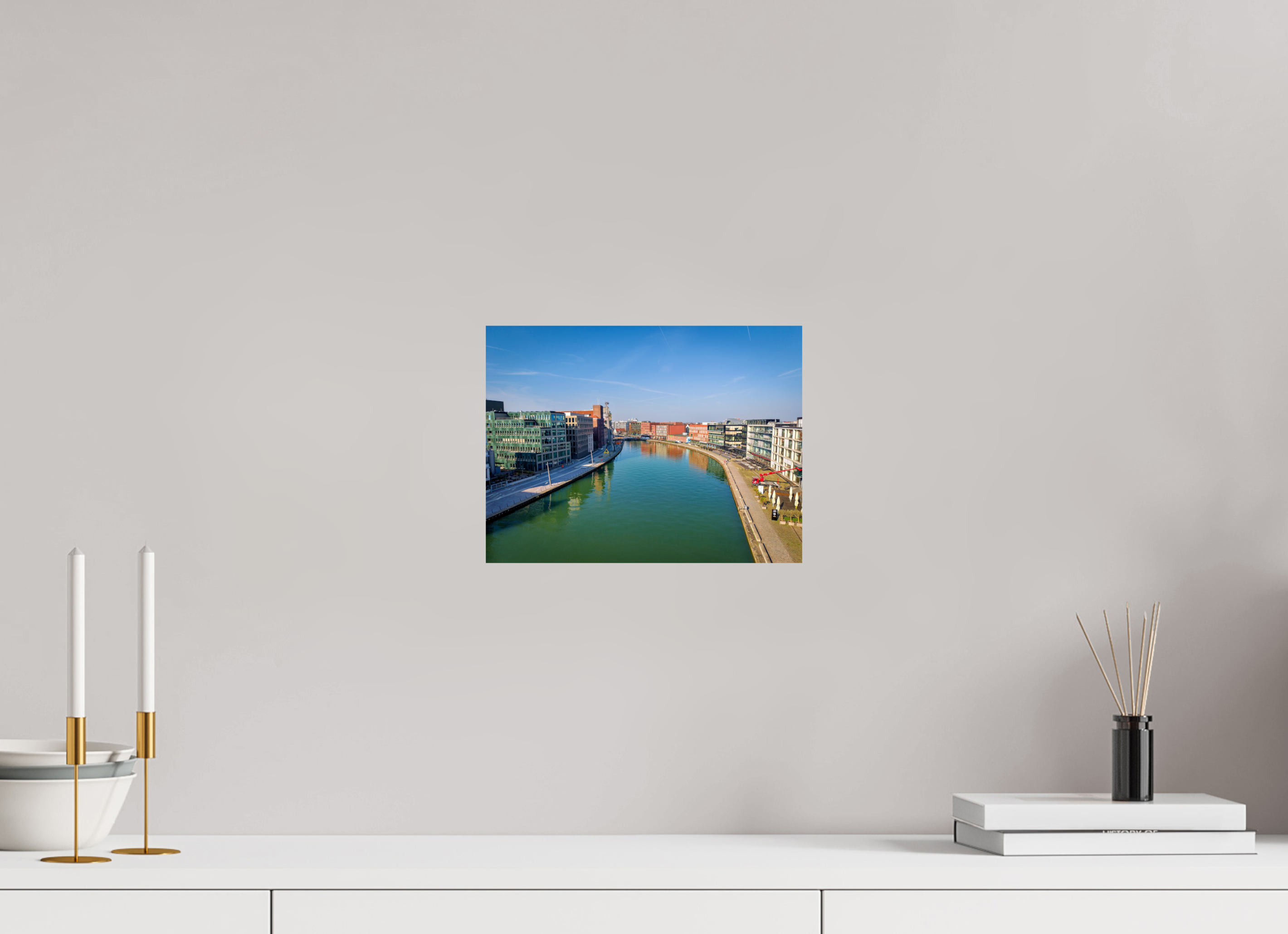 28 x 21 cm, Photo Print On Fuji Crystal DP II Münster Hafen – Ruhe zwischen Stahl und Wasser