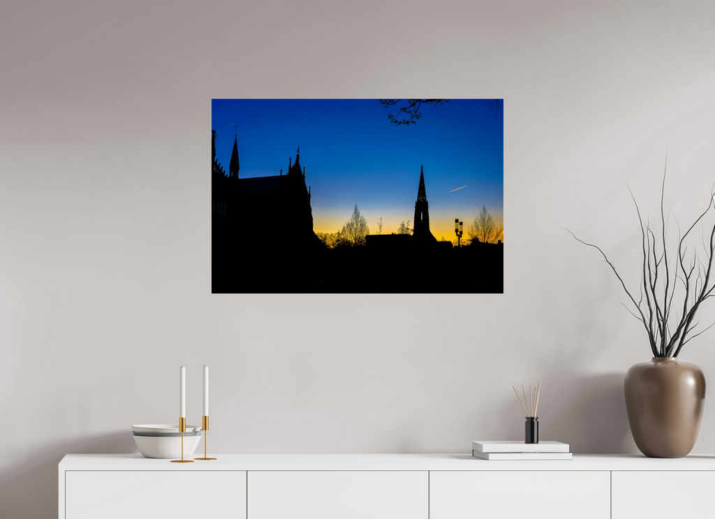 90 x 60 cm, Photo Print Under Acrylic Glass Lamberti - Dom bei Sonnenaufgang