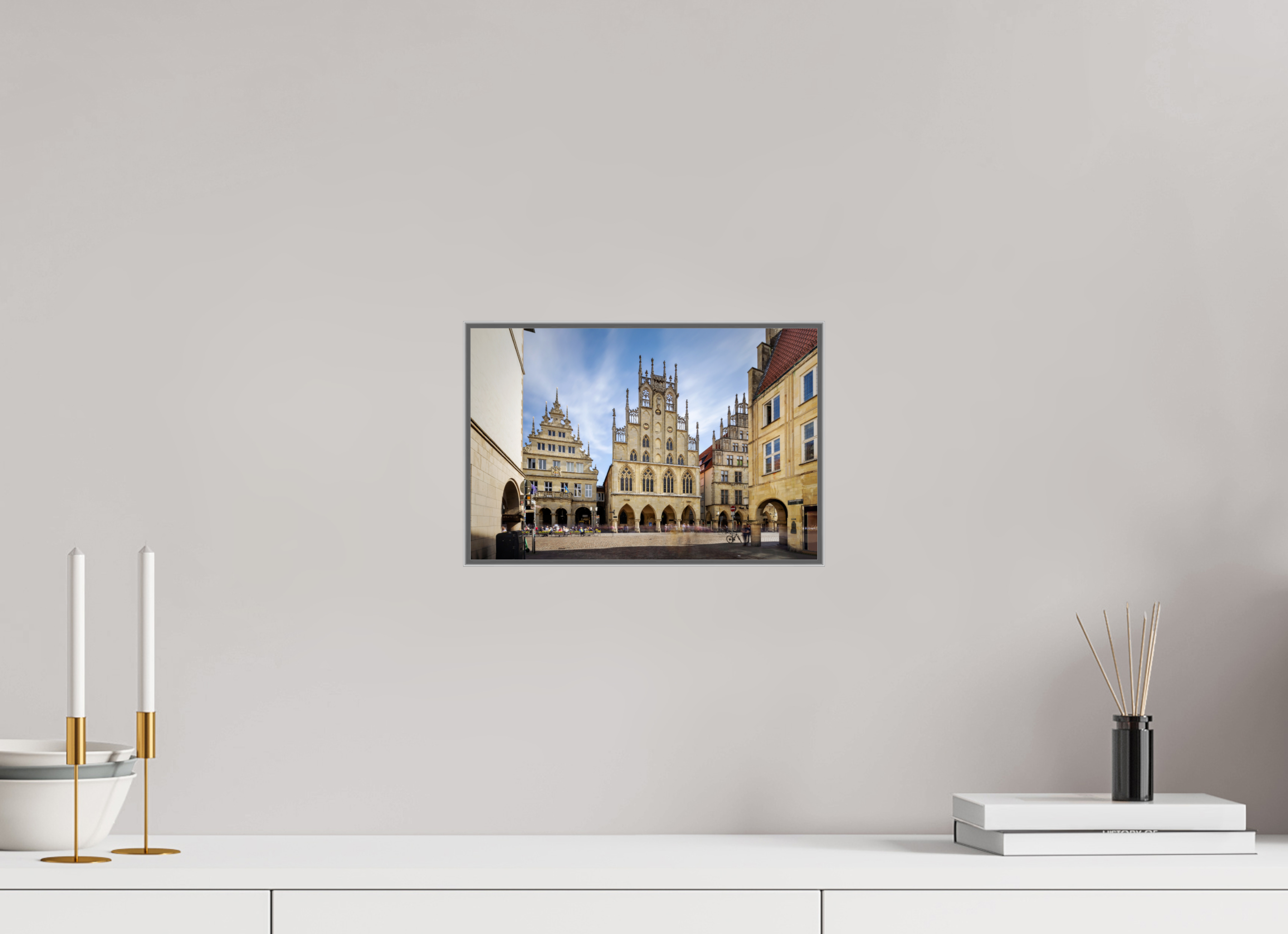 30 x 20 cm, Alurahmen 25mm Das Rathaus