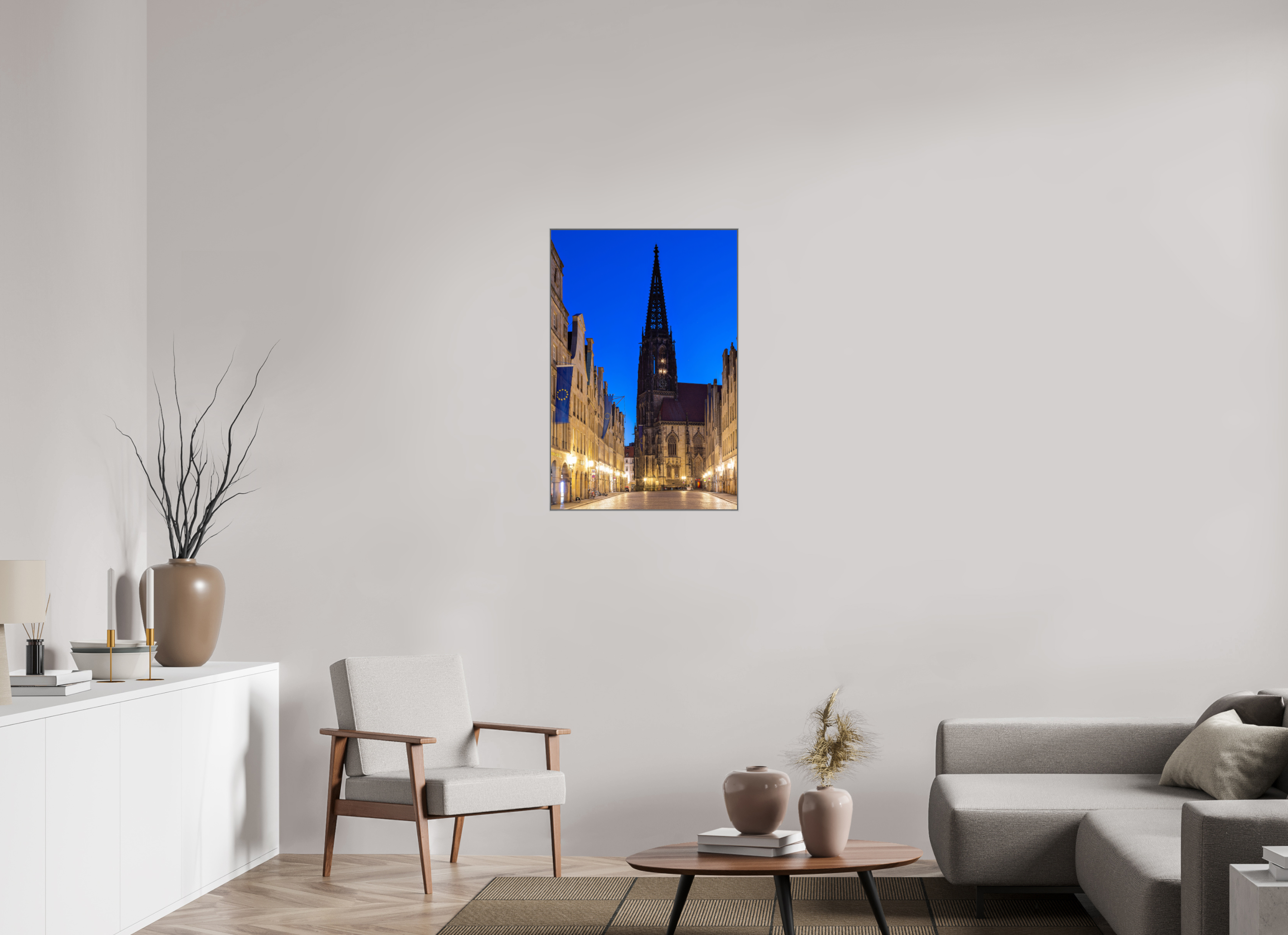 60 x 90 cm, Alurahmen 25mm Lamberti bei Nacht + Prinzipal