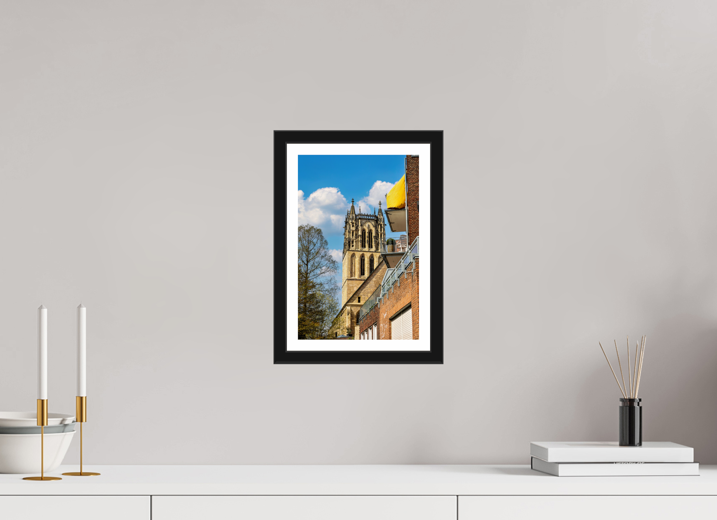 20 x 30 cm, Bern und Rand Überwasserkirche - im Hochformat