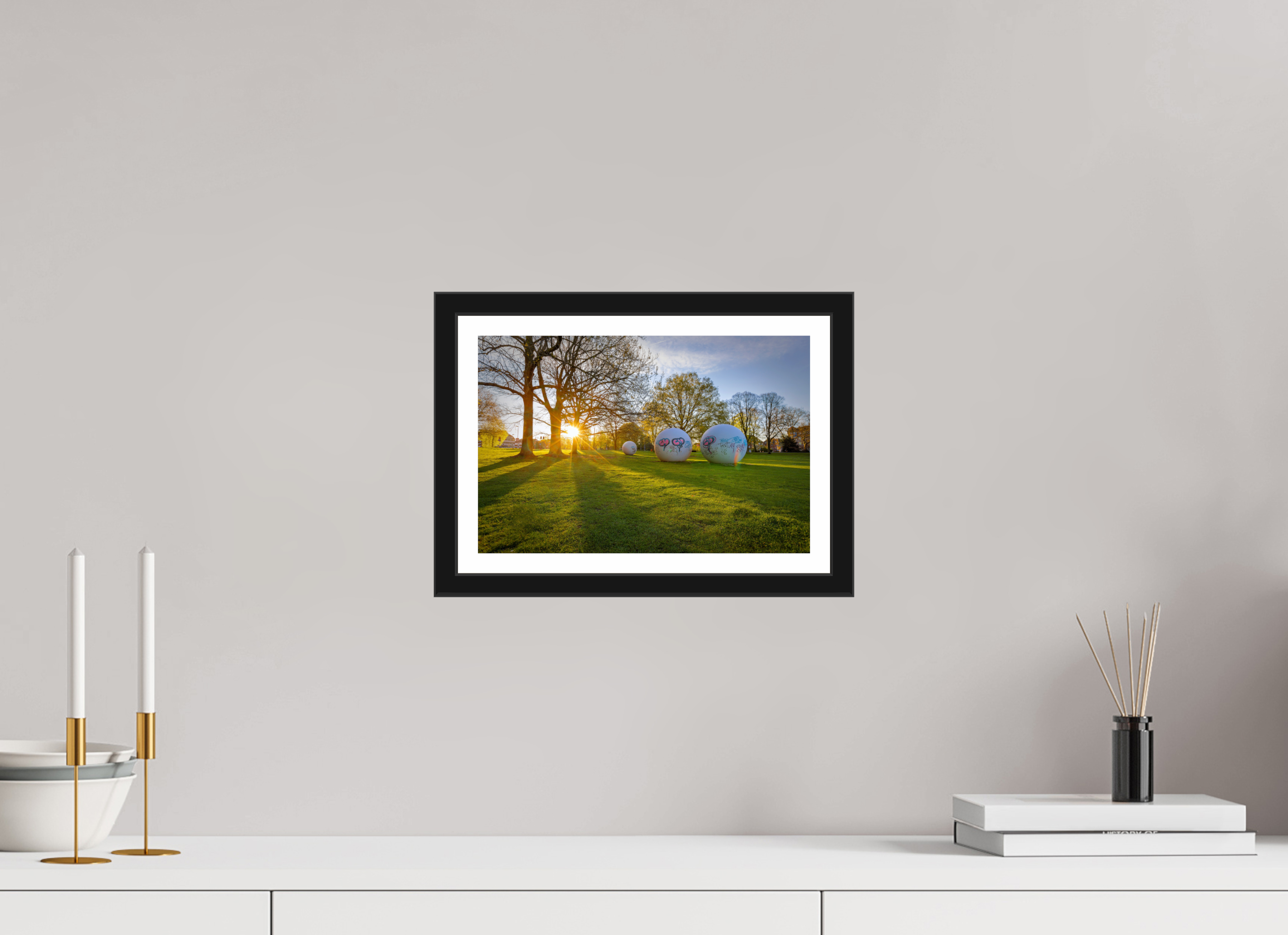 30 x 20 cm, Bern und Rand Der Aasee Sonnenaufgang