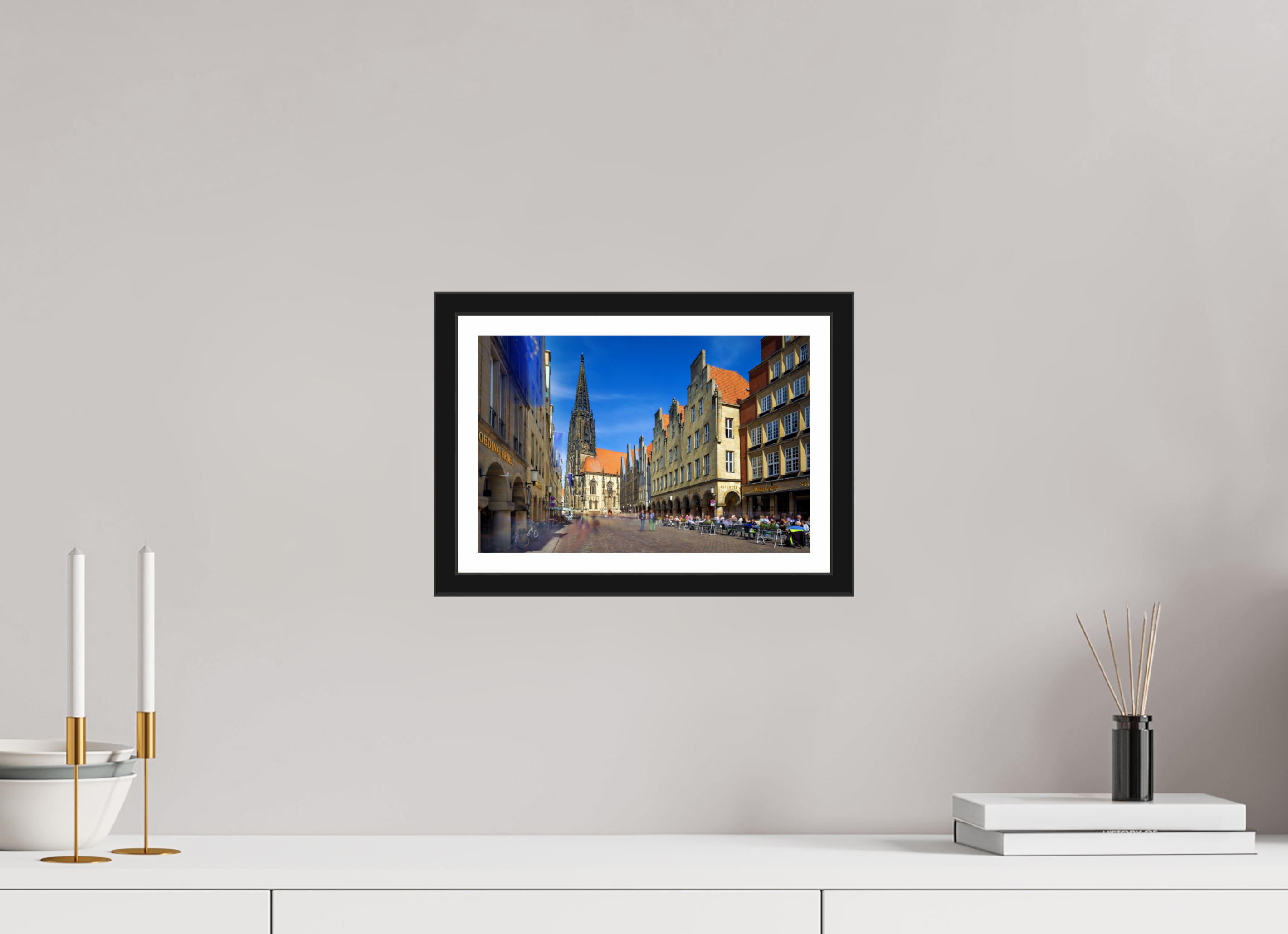 30 x 20 cm, Bern und Rand Lambertikirche - Prinzipalmarkt