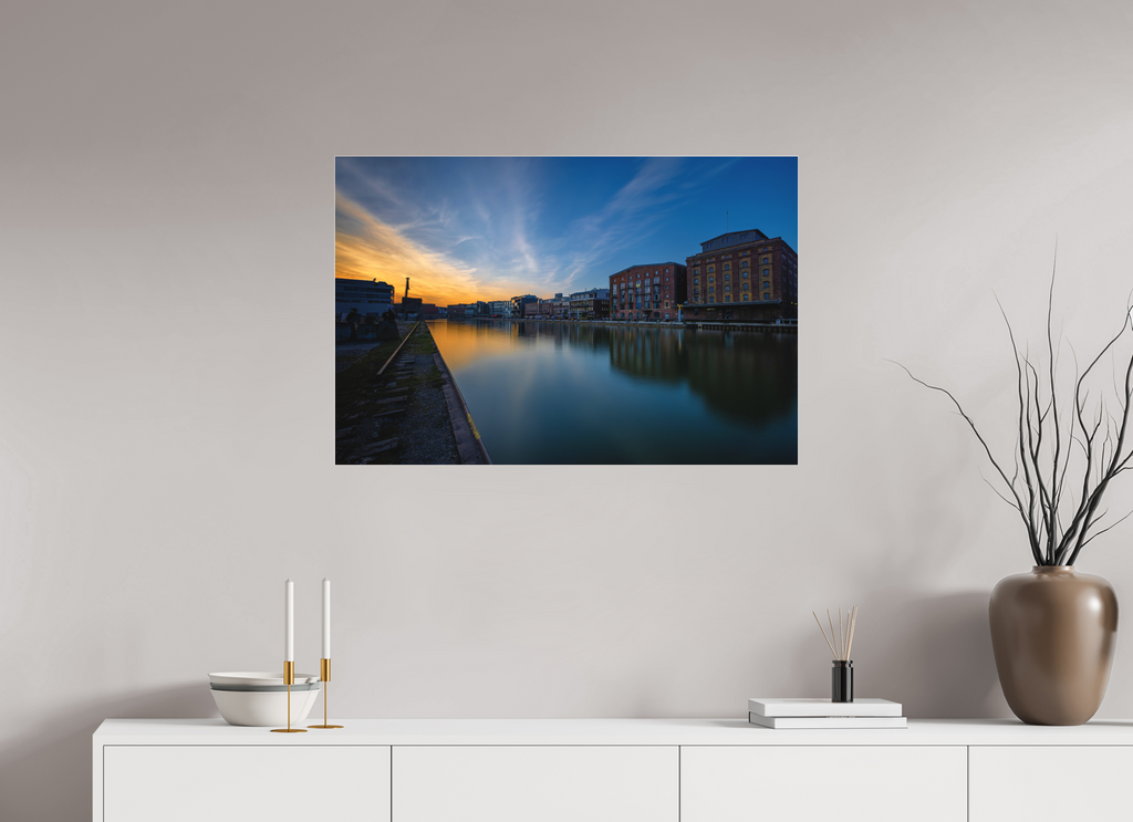 90 x 60 cm, Acrylglas Fine Art Pigmentdruck Der Hafen im Überblick Teil 2