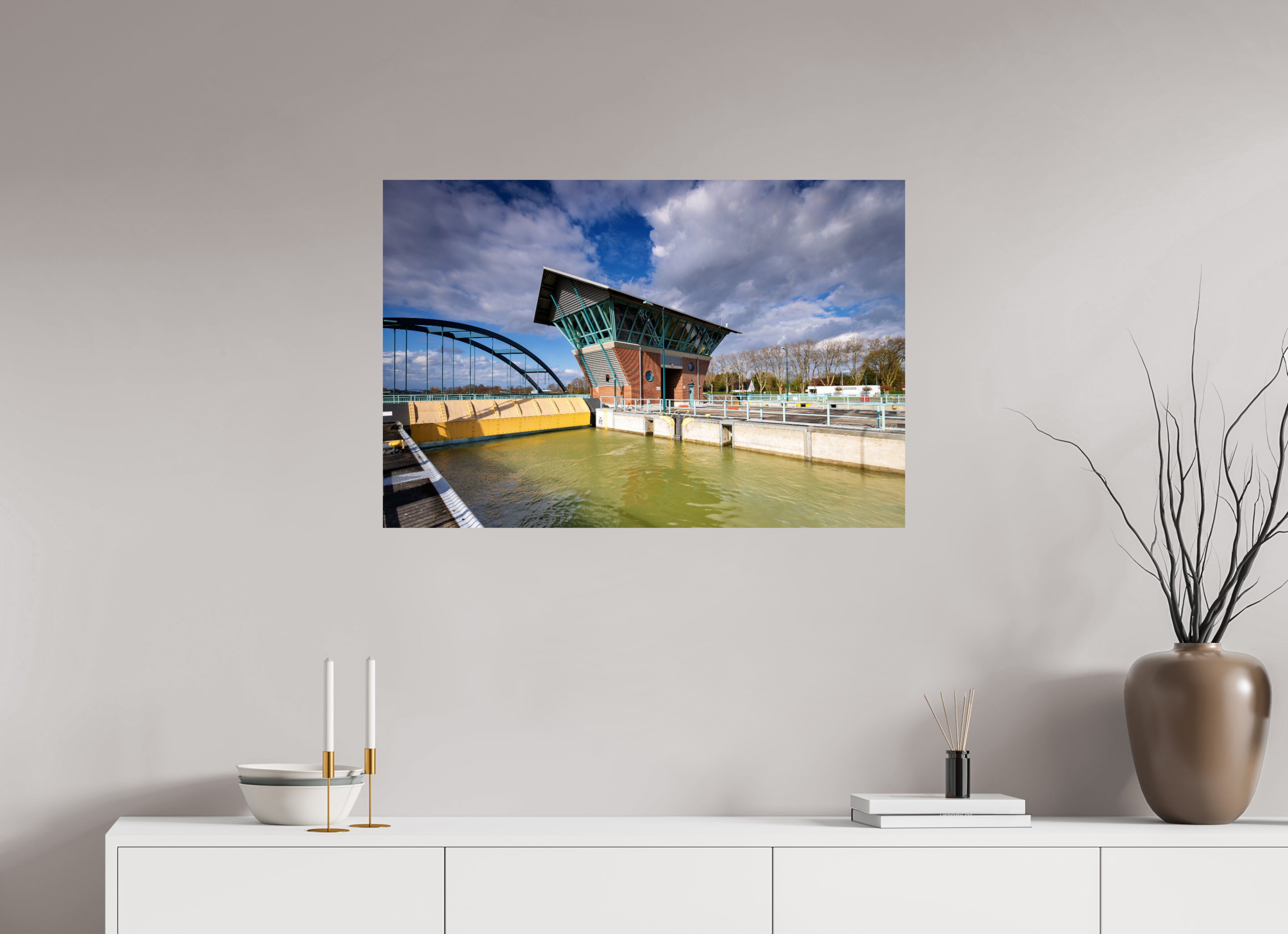 90 x 60 cm, Baryta - Fine Art Die Schleuse - Der Tower