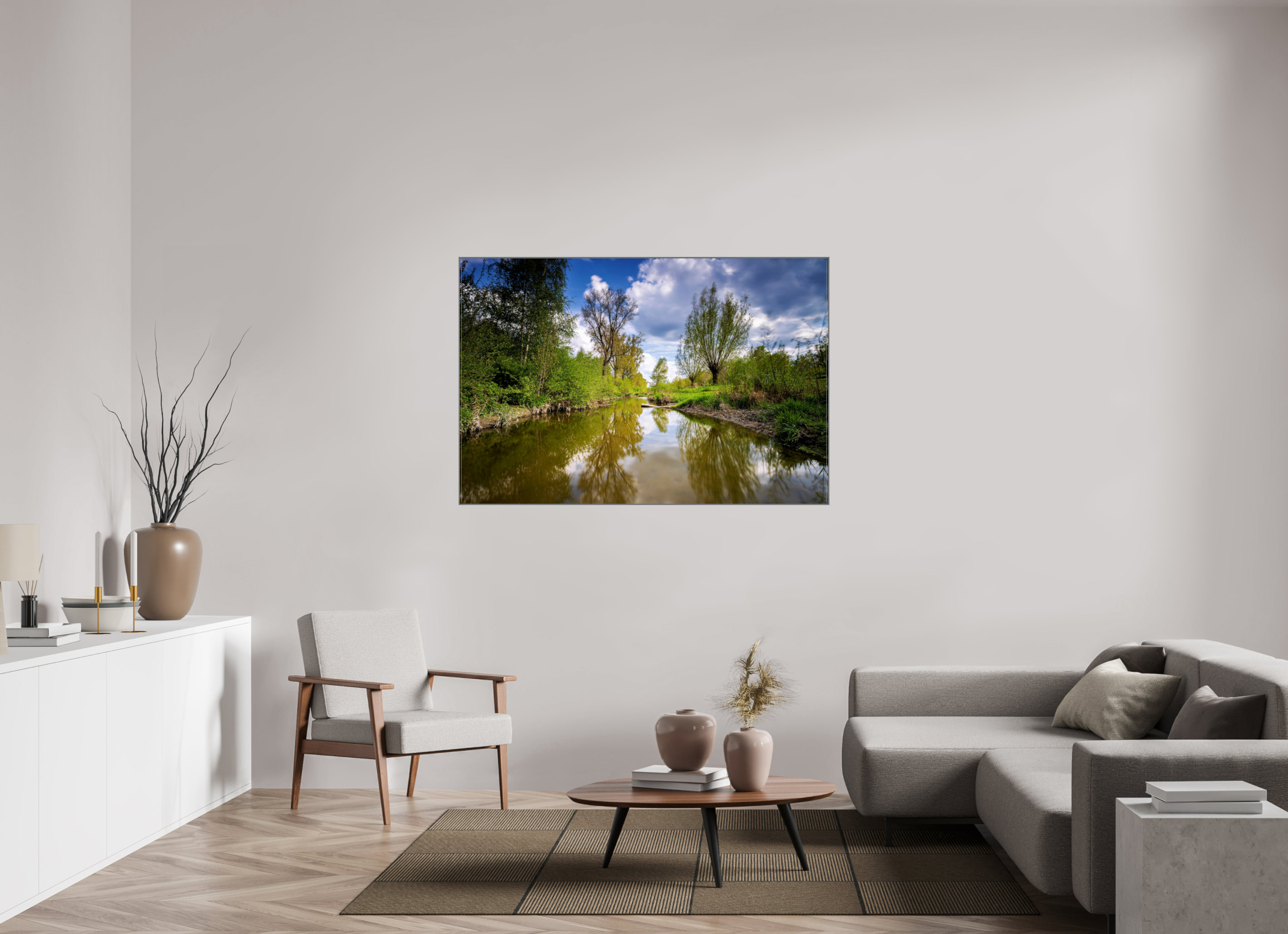 150 x 100 cm, Alurahmen 25mm Aa Renaturierung