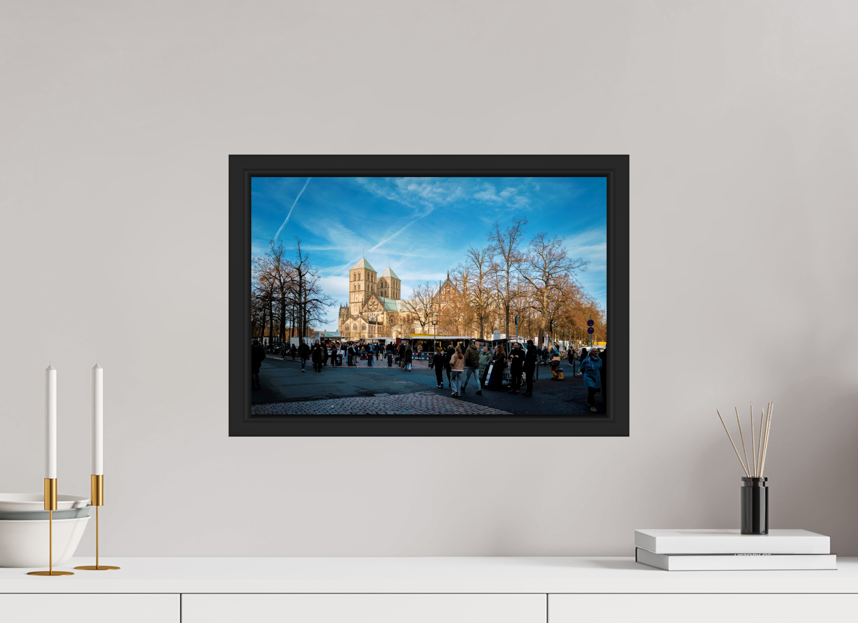 45 x 30 cm, Tokyo 20mm Schattenfuge 4mm Der Dom während des Markts