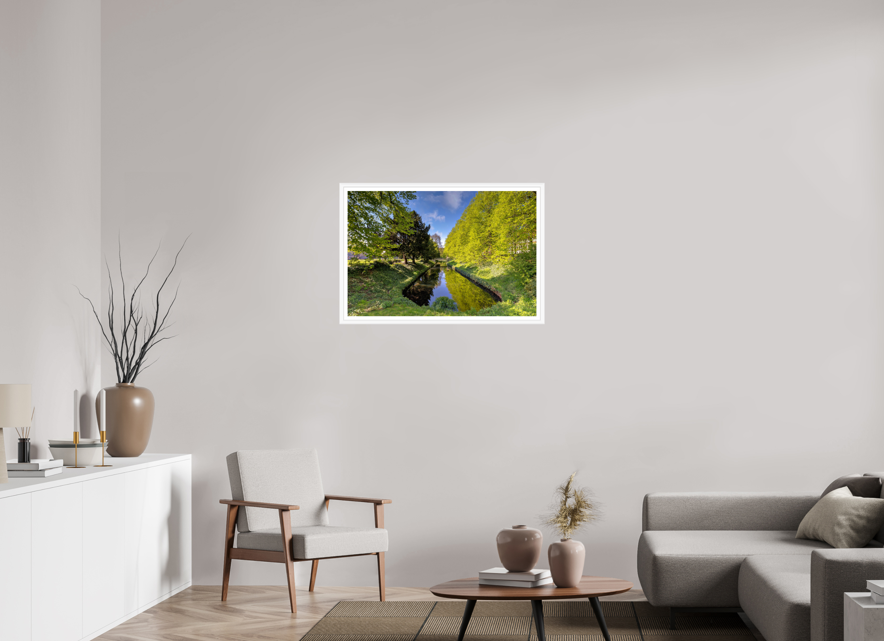 90 x 60 cm, Bern weiß und Rand Wassergraben an der Engelenschanze