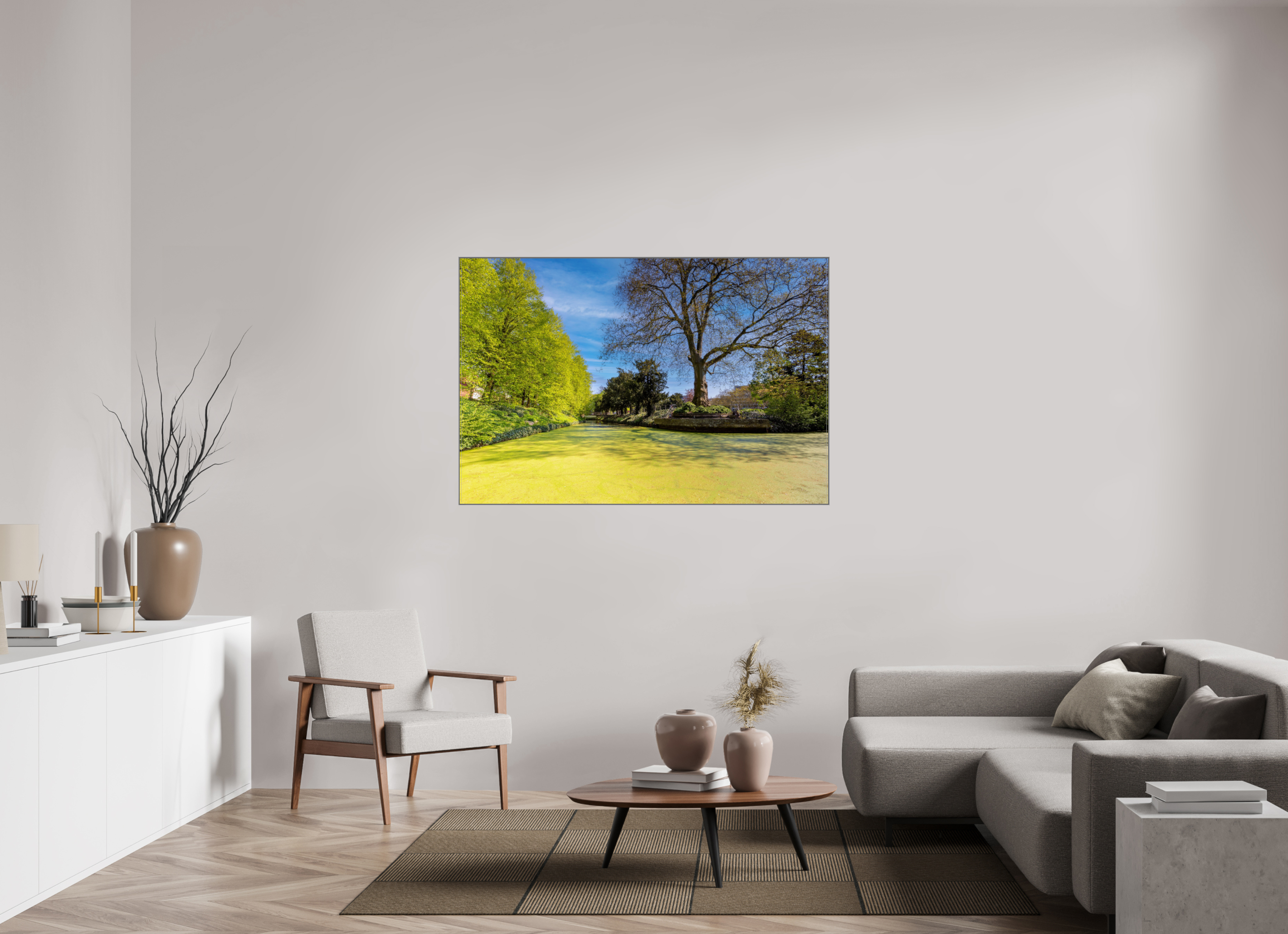 150 x 100 cm, Alurahmen 25mm Wassergraben