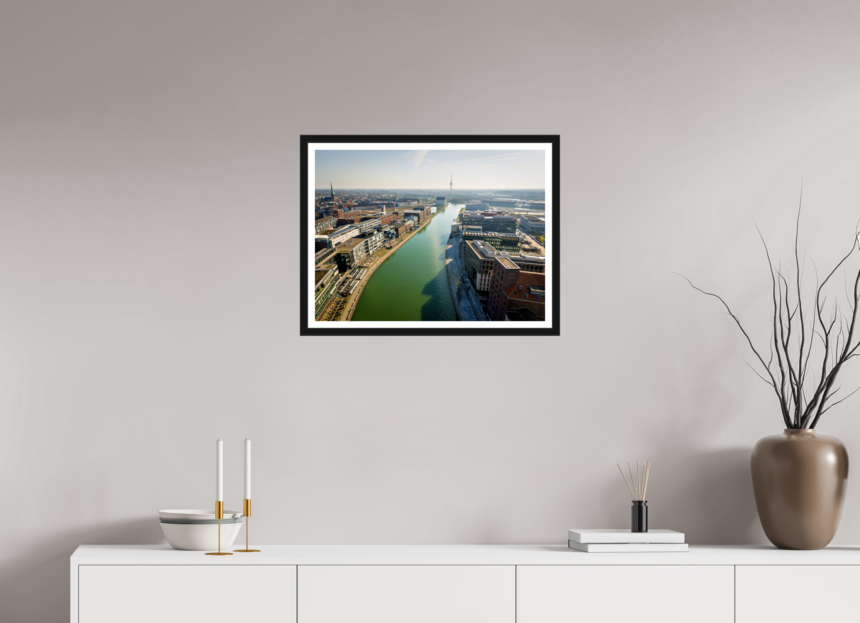 60 x 45 cm, Bern und Rand Münster Hafen – Ruhe zwischen Stahl und Wasser