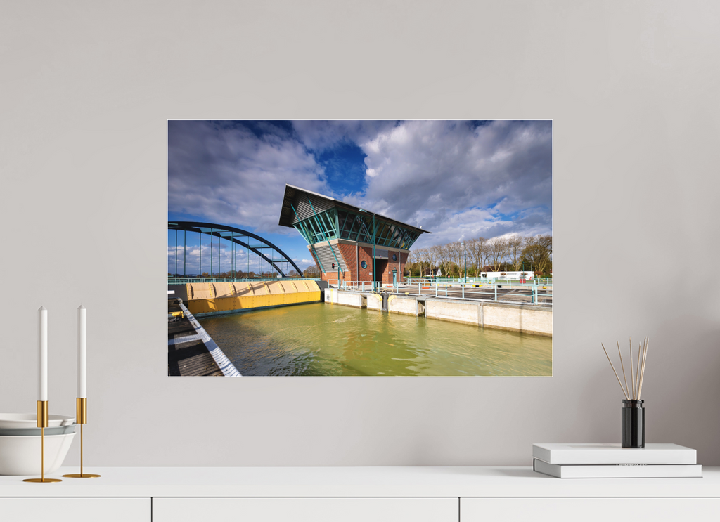 60 x 40 cm, Acrylglas Fine Art Pigmentdruck Die Schleuse - Der Tower