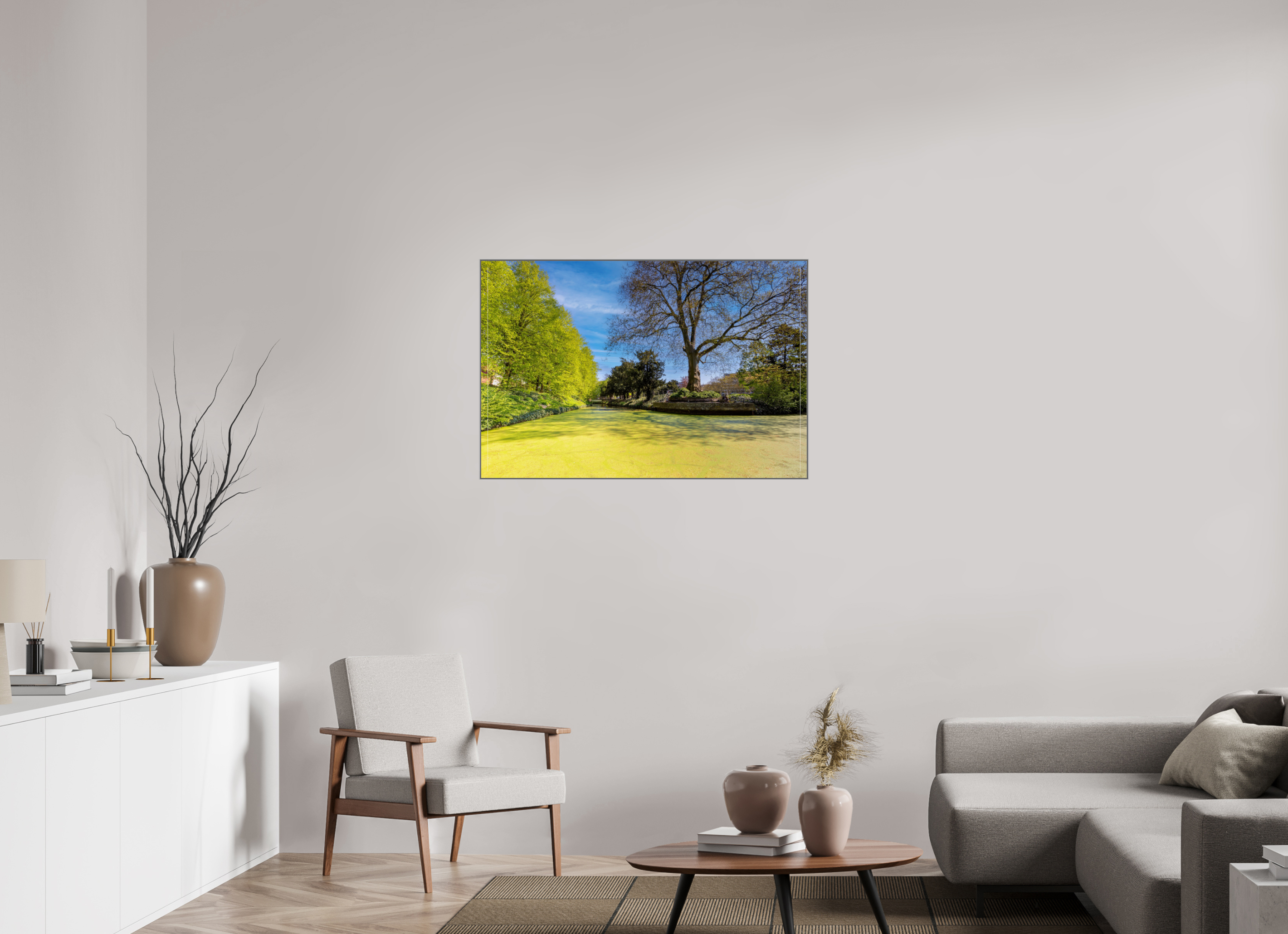 105 x 70 cm, Alurahmen 25mm Wassergraben