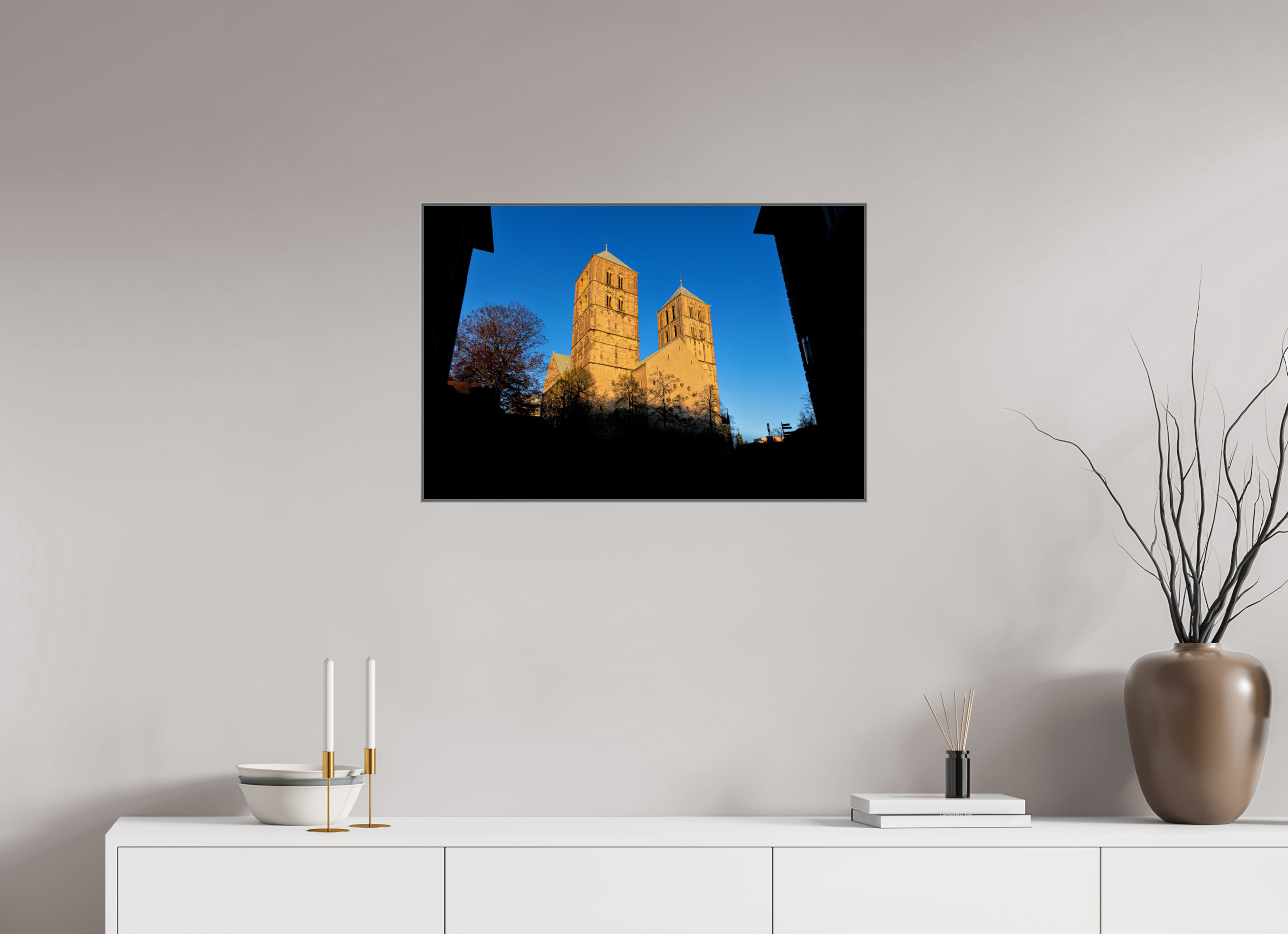 75 x 50 cm, Alurahmen 25mm Der Dom - Westseite