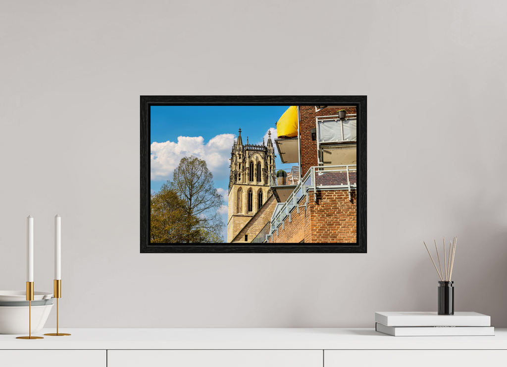 45 x 30 cm, Floater Frame Überwasserkirche - Der Turm