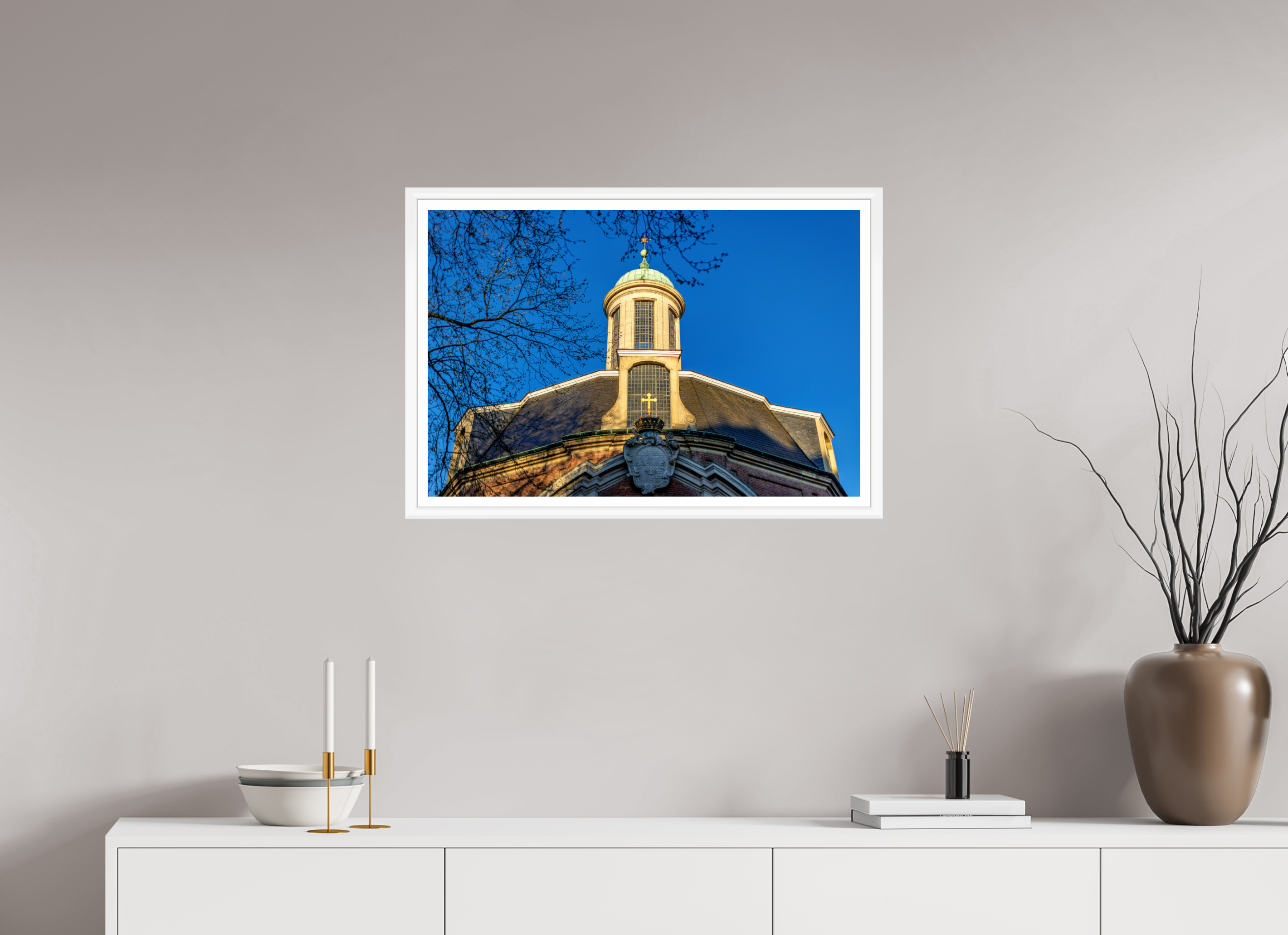 75 x 50 cm, Bern weiß und Rand Clemeskirche
