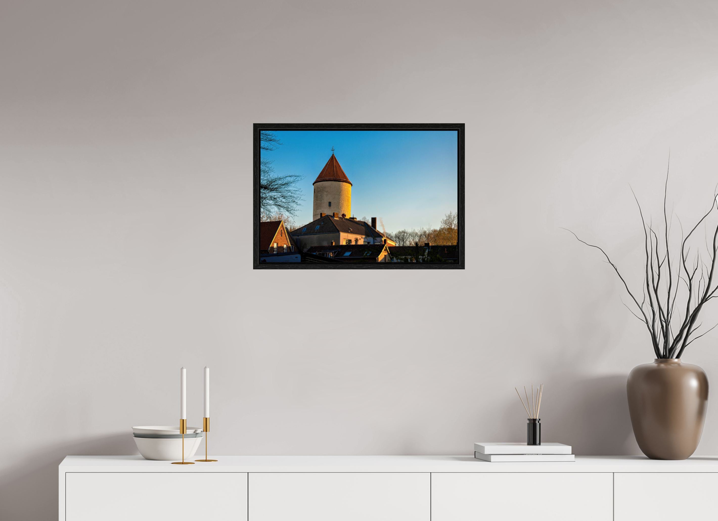 60 x 40 cm, Floater Frame Buddenturm