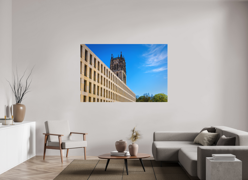 180 x 120 cm, Acrylglas Fine Art Pigmentdruck Überwasserkirche / Bibliothek