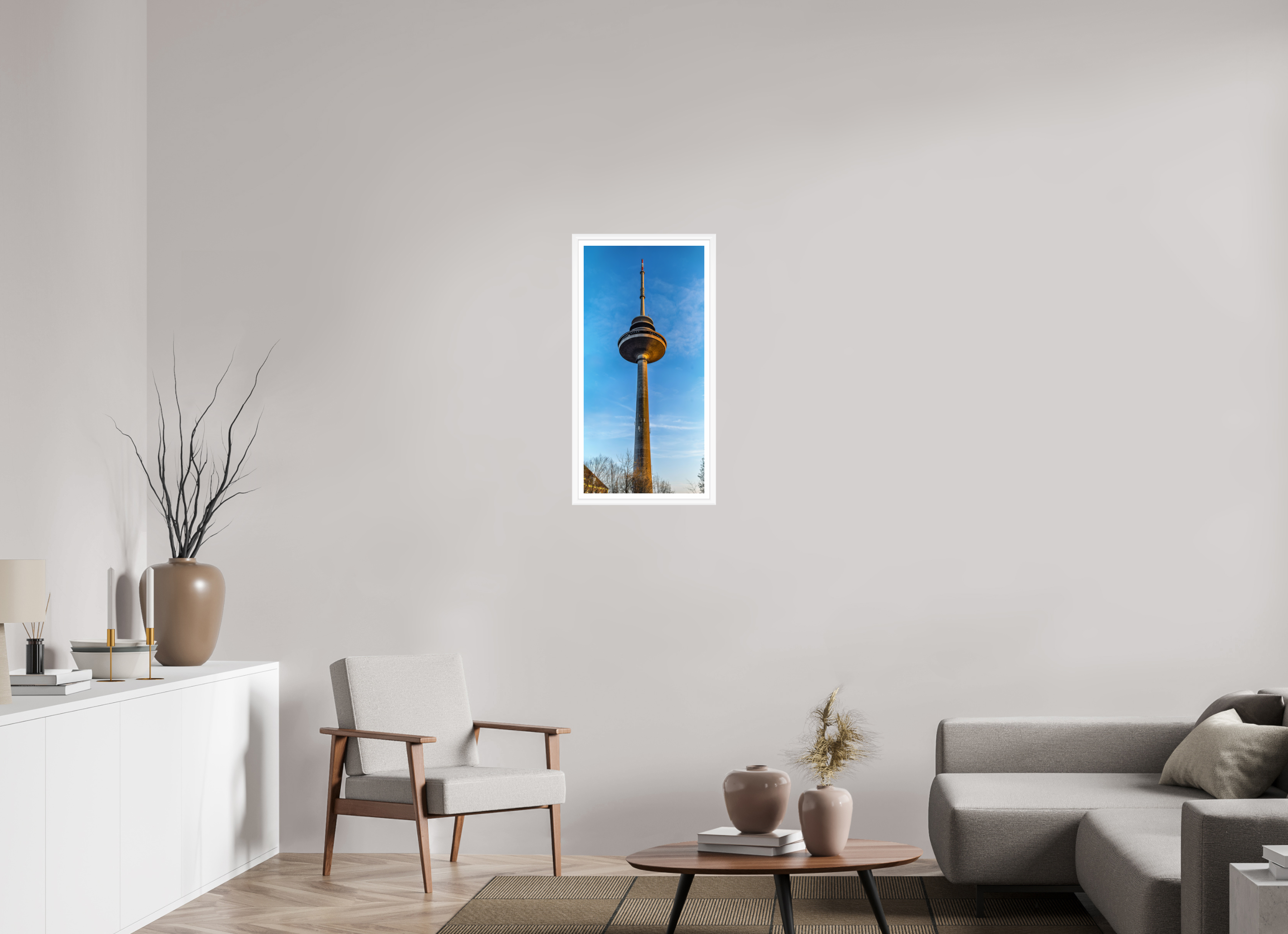 40 x 81,1 cm, Bern weiß und Rand Der Fernsehturm - ganz